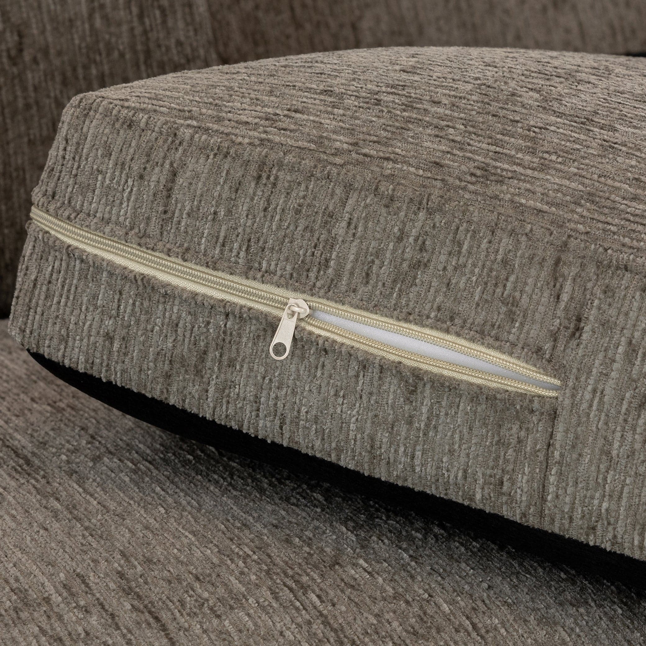 Turin Mocha Chenille Three Seater Sofa - foam view (7025204985920)