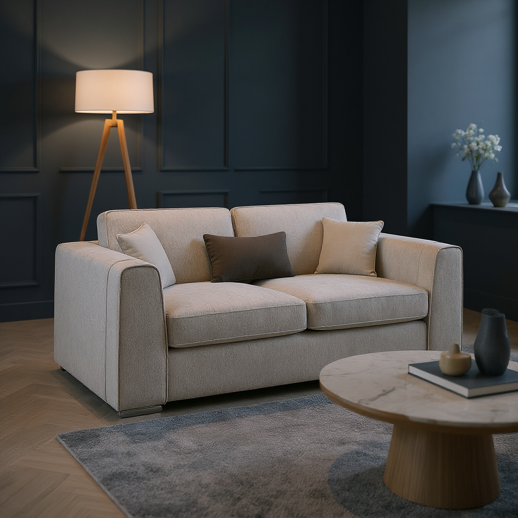 Turin Sofa Beige 3 Seater