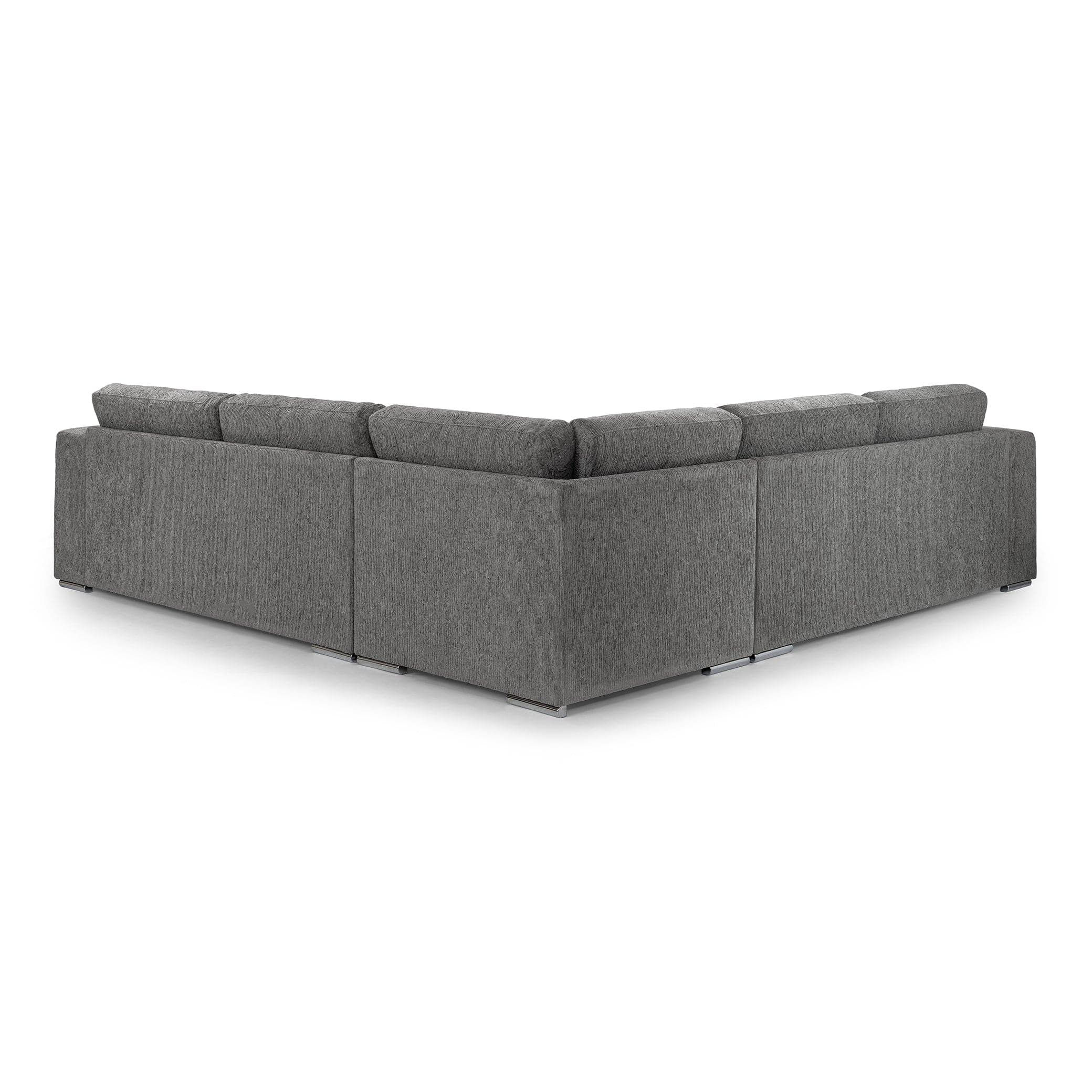 Turin Sofa Grey Large Corner - back view (7025207902272)