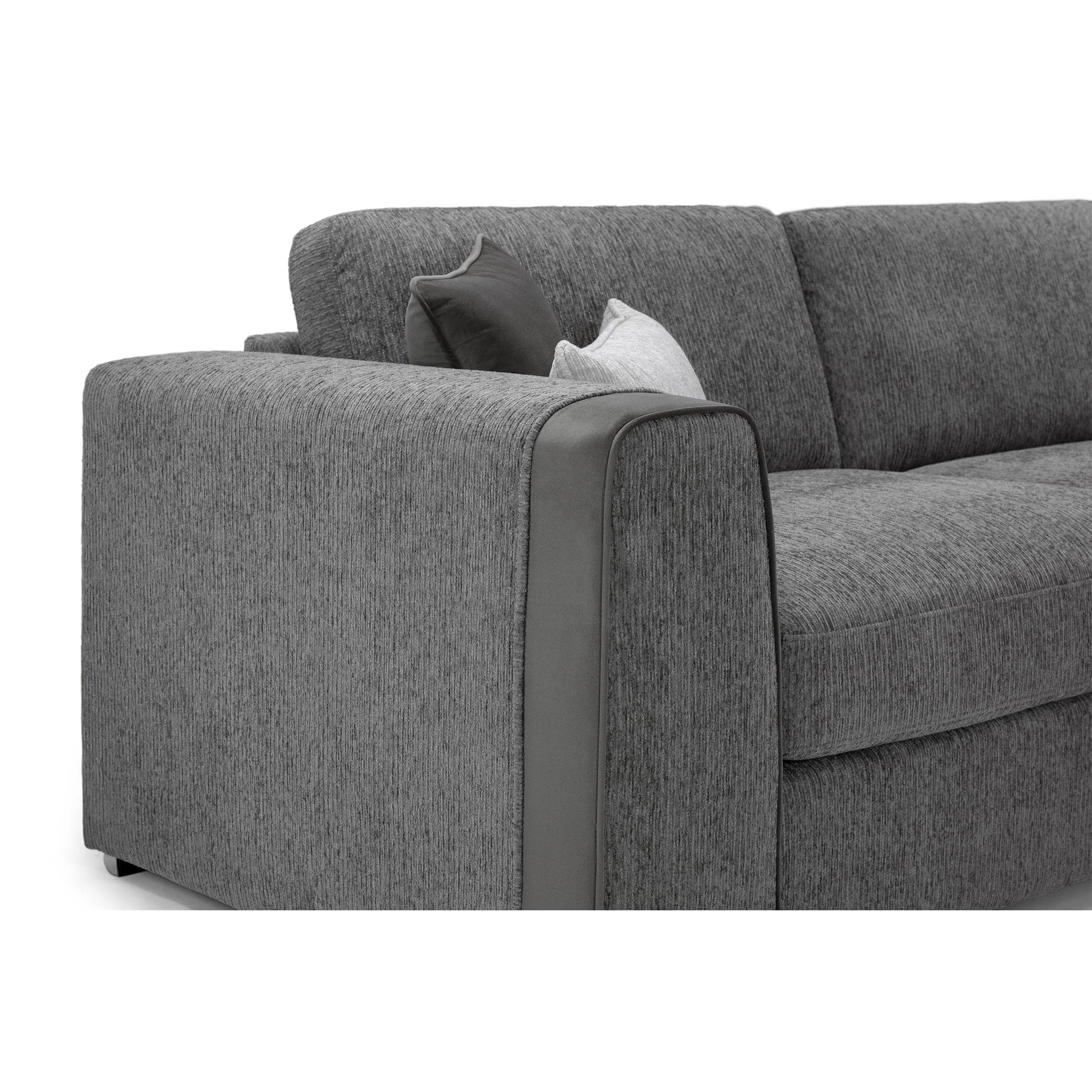 Turin Sofa Grey Three Plus Two Set - armrest view (7025208590400)