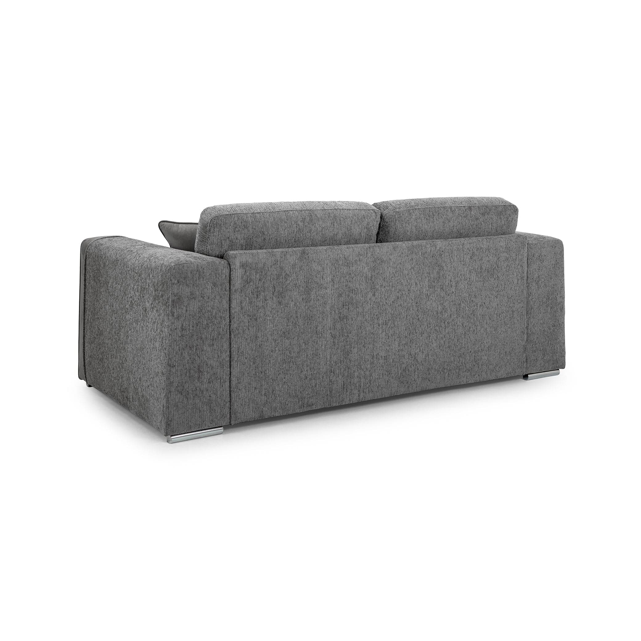 Turin Sofa Grey Three Seater - back view (7025209081920)