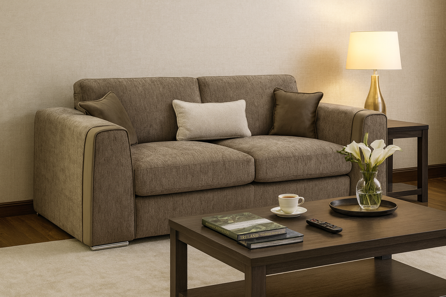 Turin Sofa Mocha 3 Seater