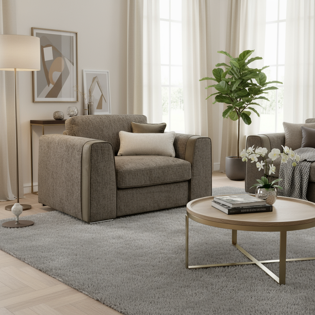 Turin Sofa Mocha Armchair