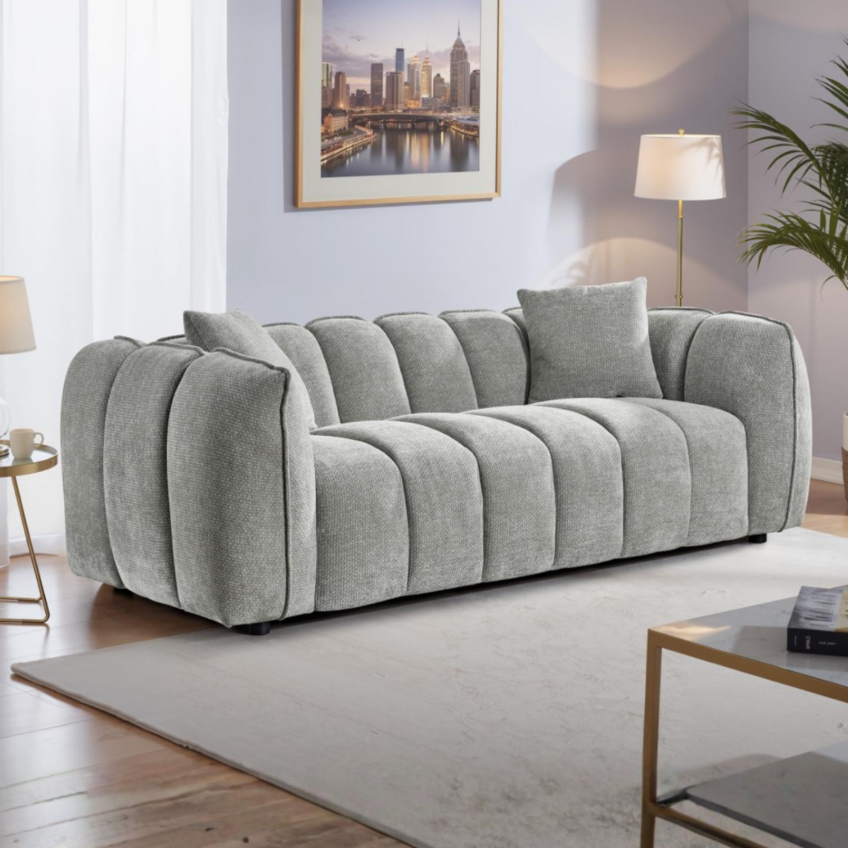 Vienna 3 Seater Sofa in Grey