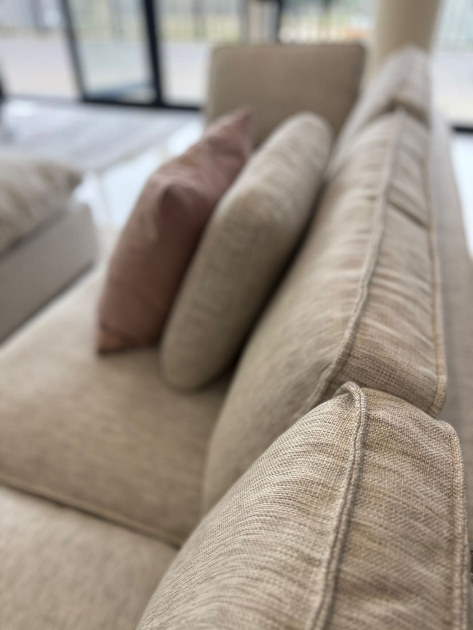 Cleo Sofa Grey Large Corner with Footstool - AMC Furniture