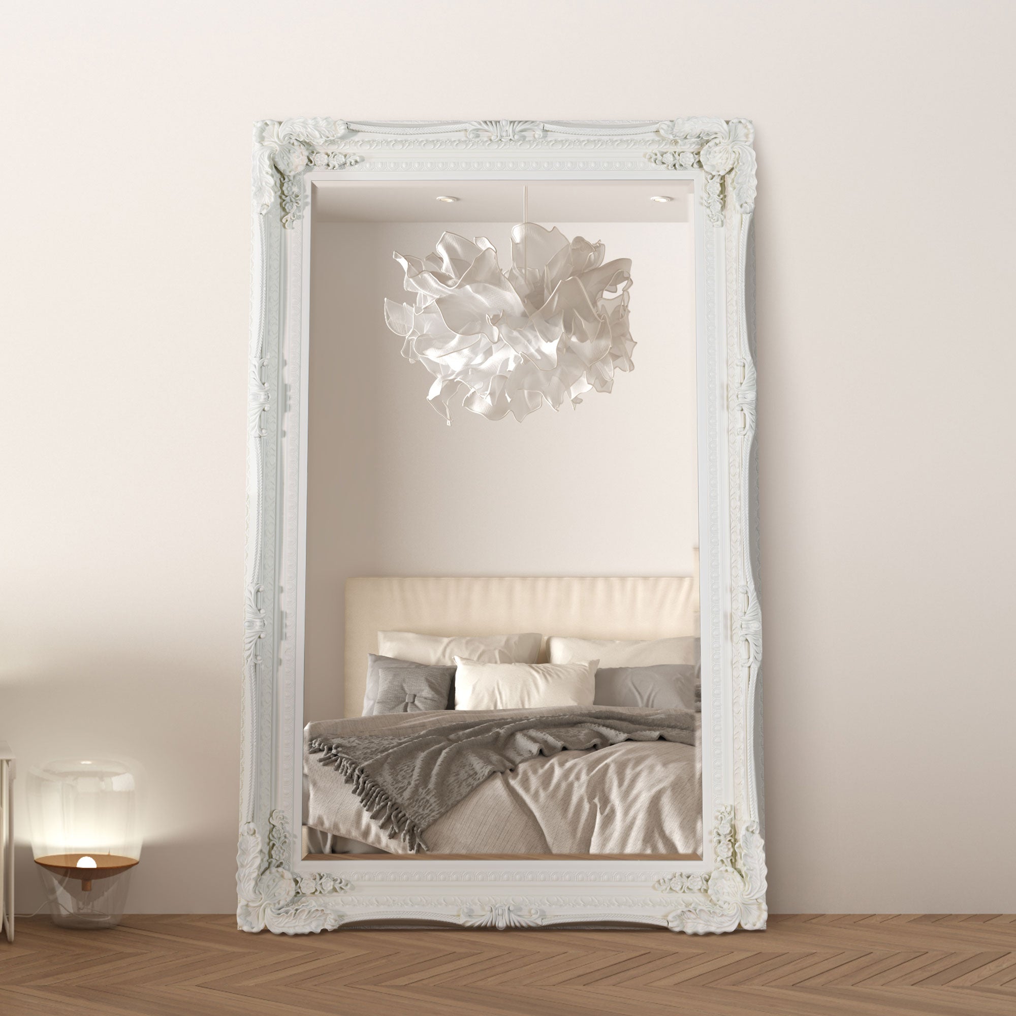 Carved Louis Ivory Large Leaner Mirror 179cm x 118cm (15010562015610)