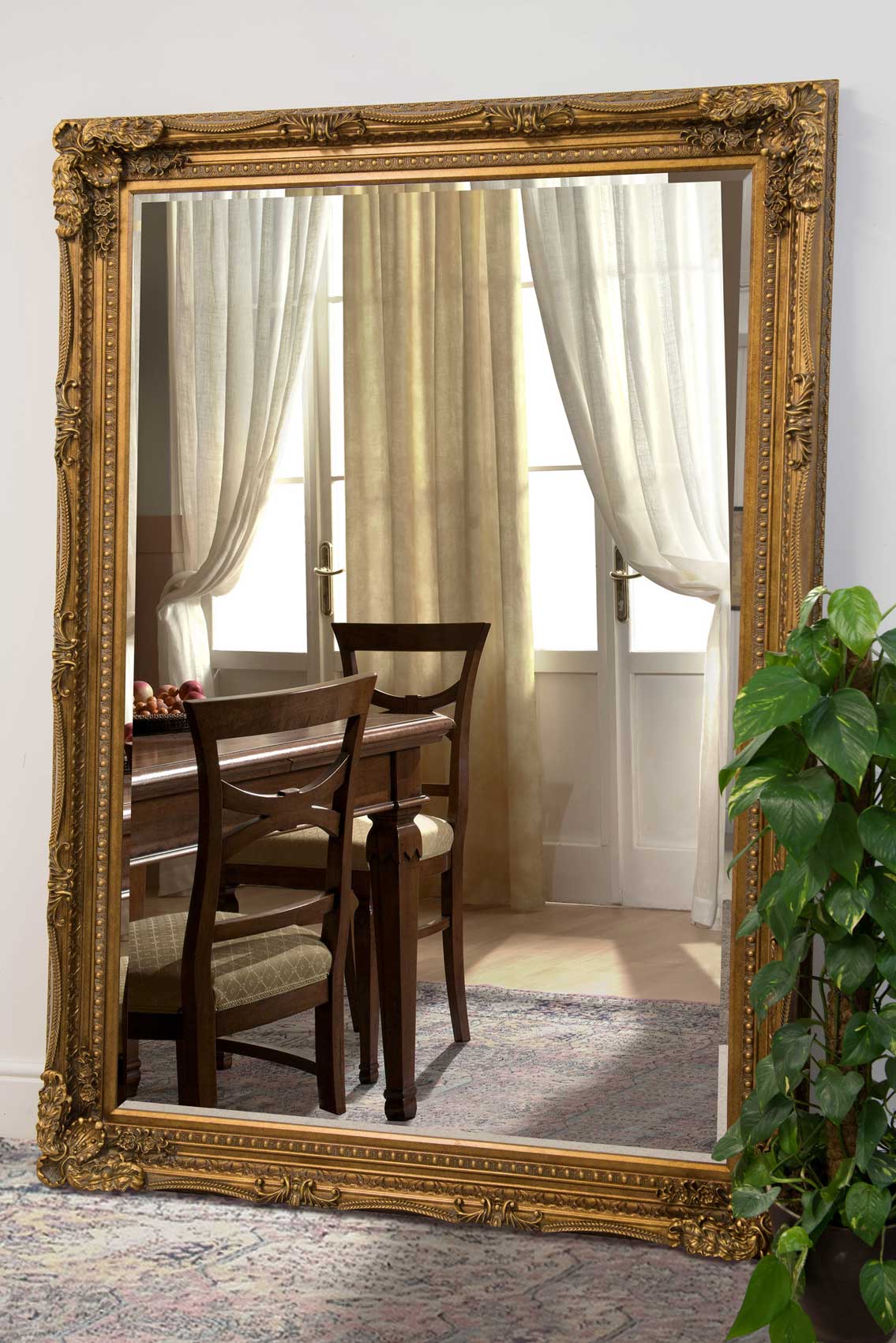 Carved Louis Gold Extra Large Wall Mirror 208 x 148CM (15010562212218)