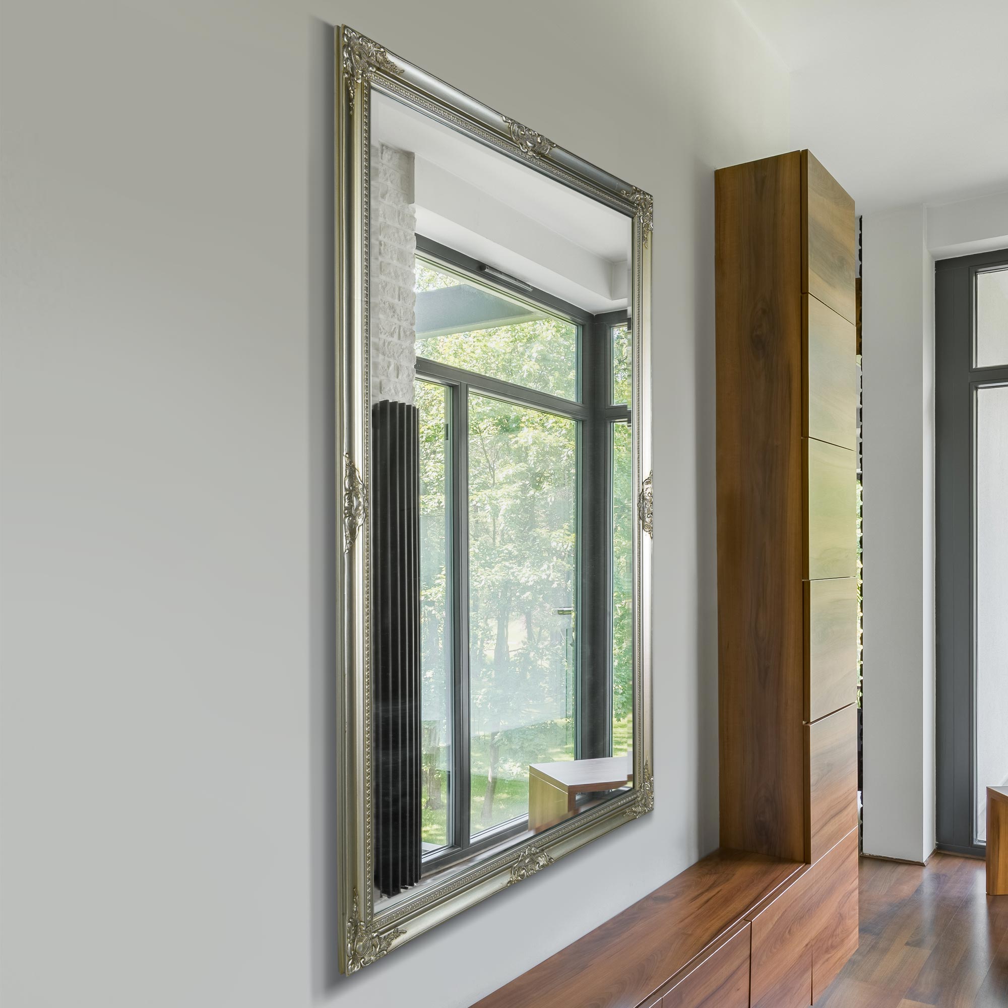 Kingsbury Silver Classic Large Wall Mirror 168 x 107 CM (15010562277754)