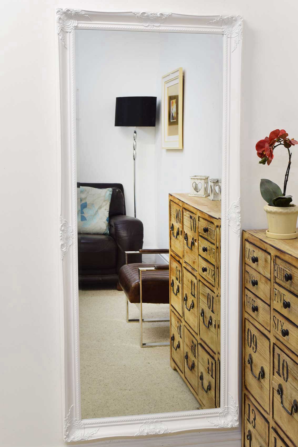 Kingsbury White Classic Dress Mirror 168 x 76 CM (15010562310522)