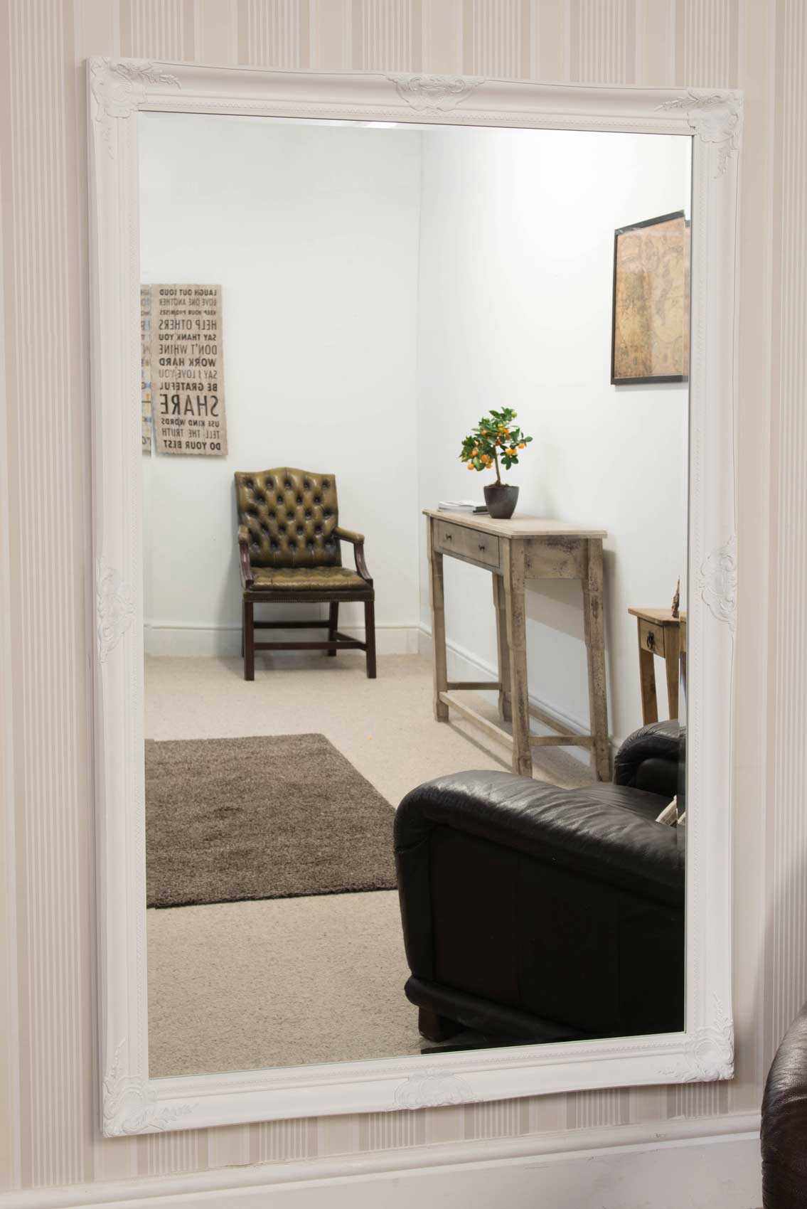 Kingsbury White Classic Large Wall Mirror 168 x 107 CM (15010562376058)