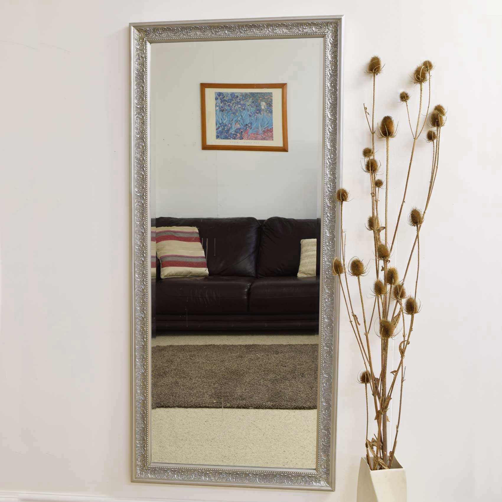 Langton Silver Shabby Chic Dress Mirror 160 x 73 CM (15010562441594)
