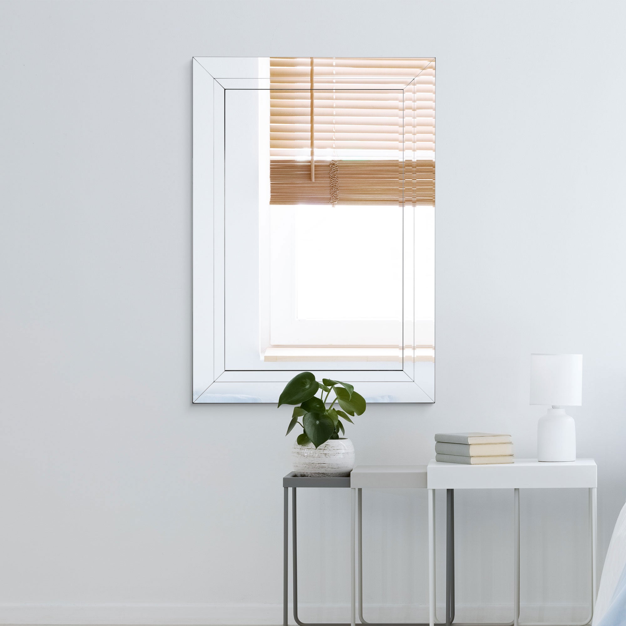 Cranbury All Glass Large Wall Mirror 100 x 70 CM (15010563490170)