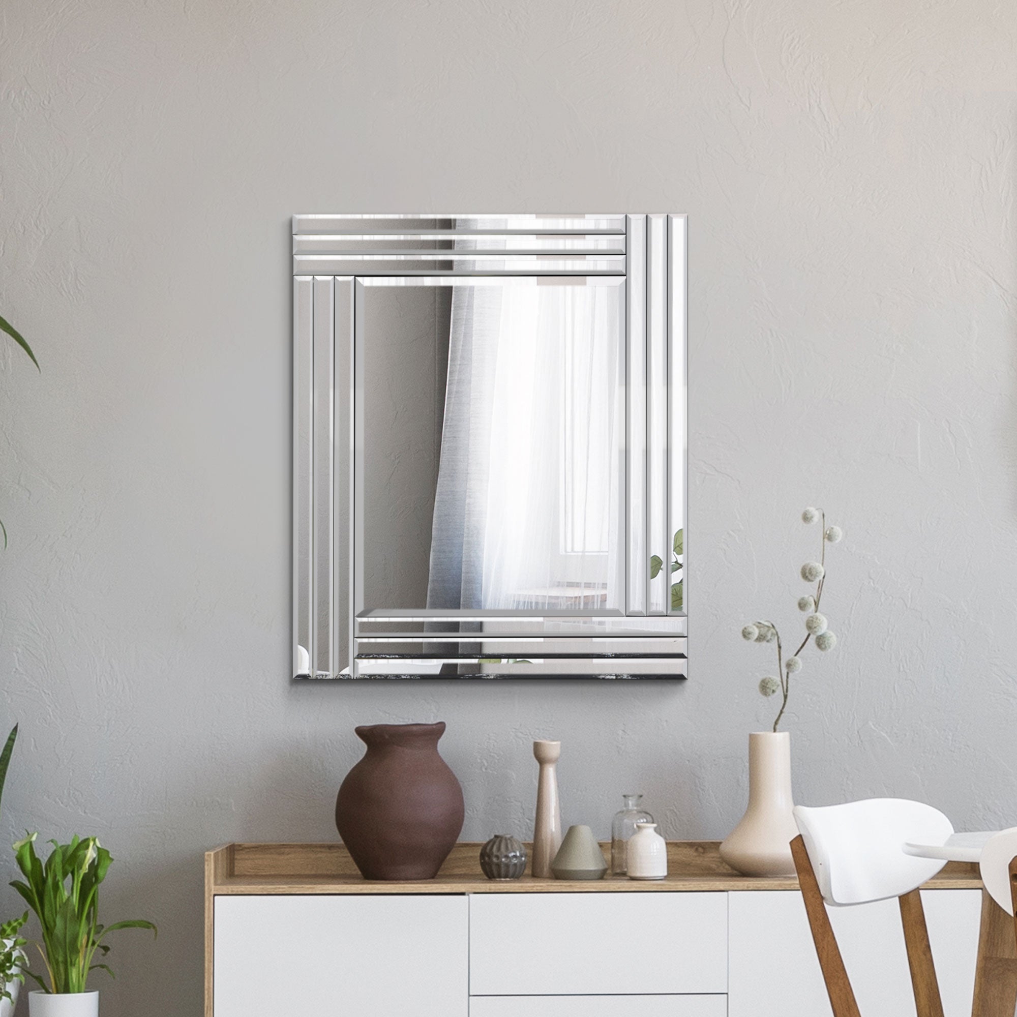 Oakley All Glass Triple Edge Bevelled Mirror 68 x 58 CM (15010564079994)