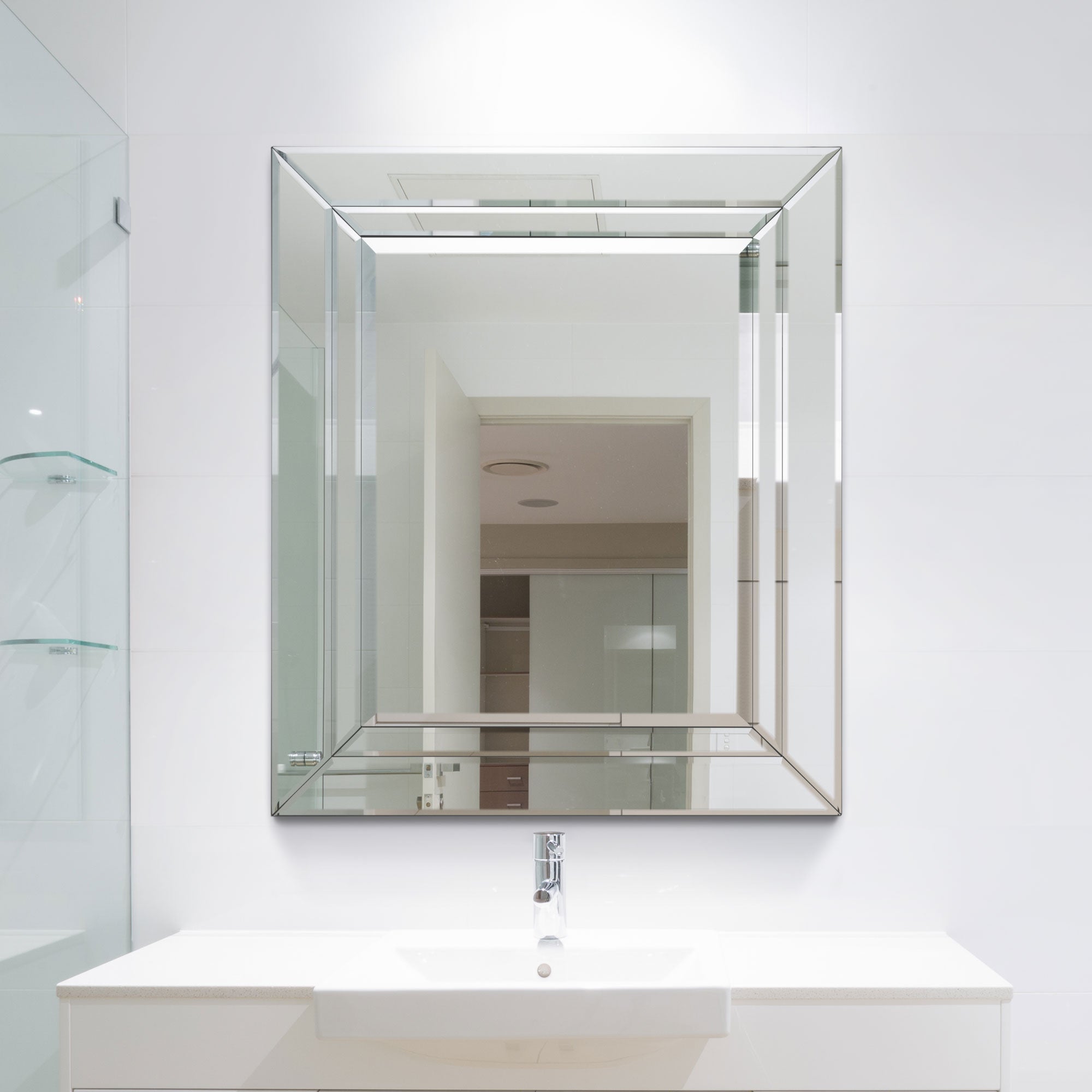 Cranbury All Glass Mirror 68 x 58 CM (15010564178298)