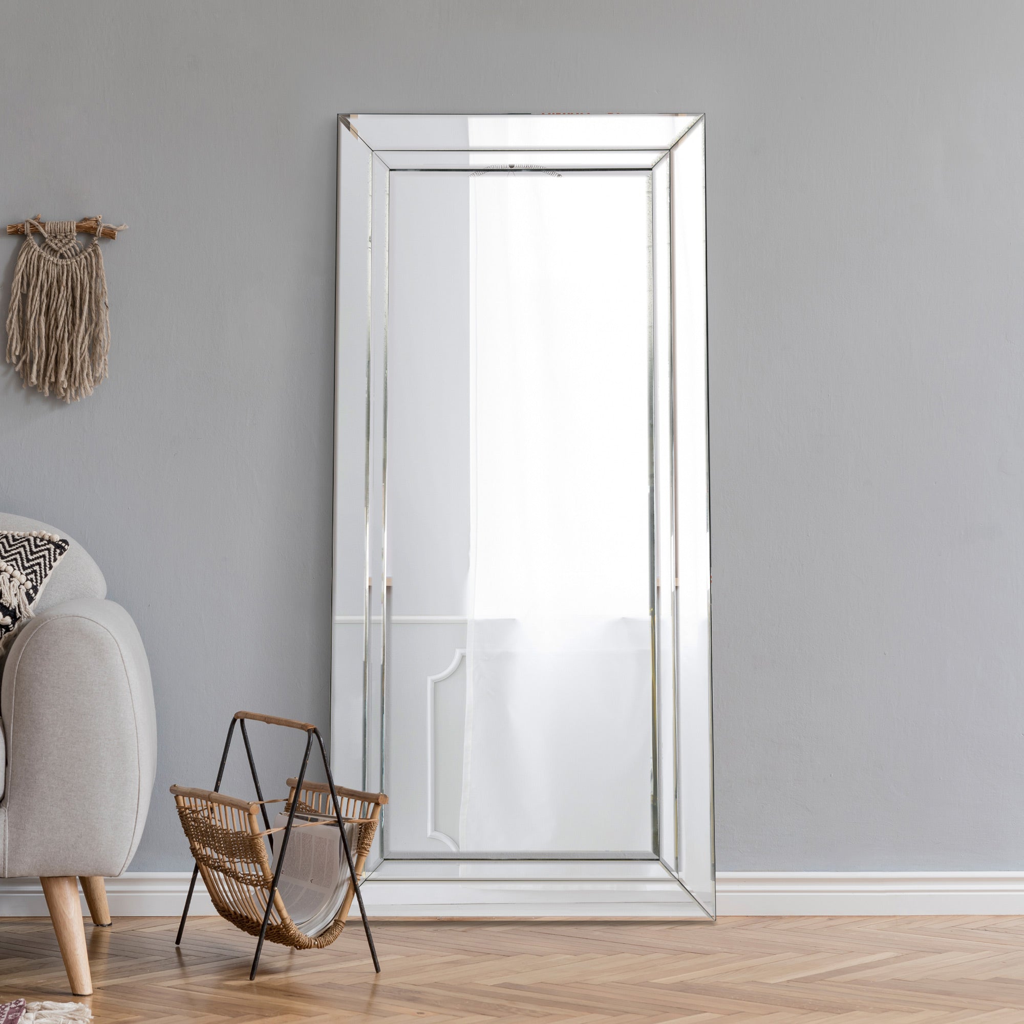 Cranbury All Glass Full Length Mirror 174 x 85 CM (15010564243834)