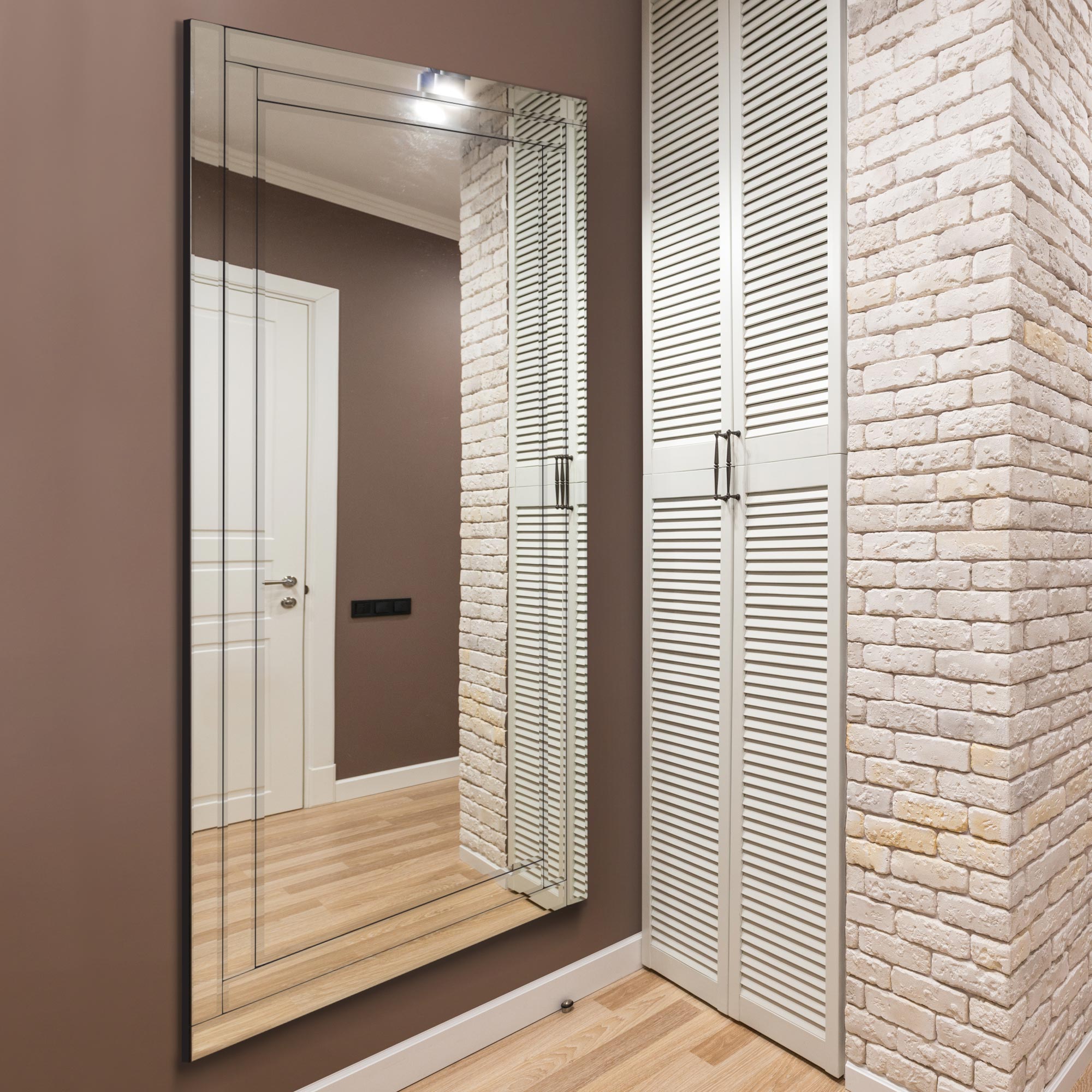 Luxford All Glass Bevelled Large Dress Mirror 174 x 85CM 5ft9 x 2ft9 (15010564931962)