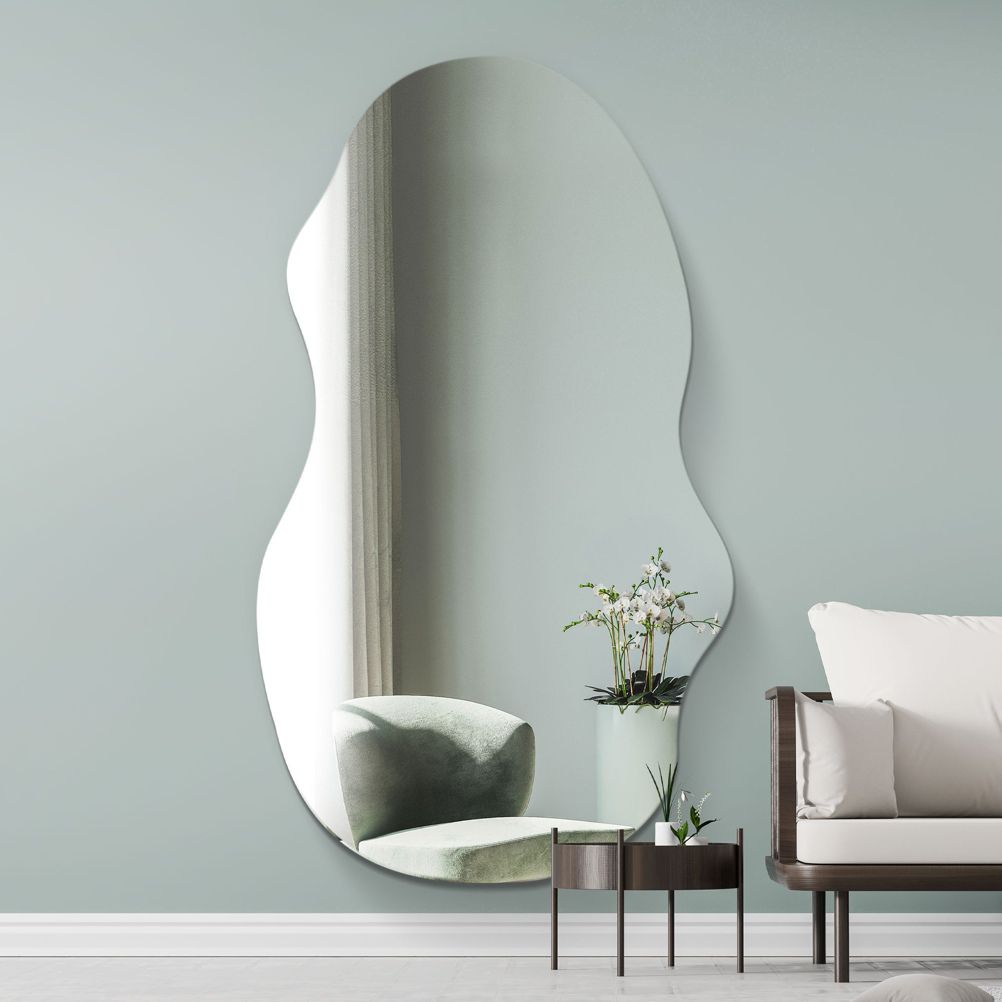 The Lacuna - Frameless Pond Wall Mirror 71" X 32" (180CM X 80CM) (15010565947770)