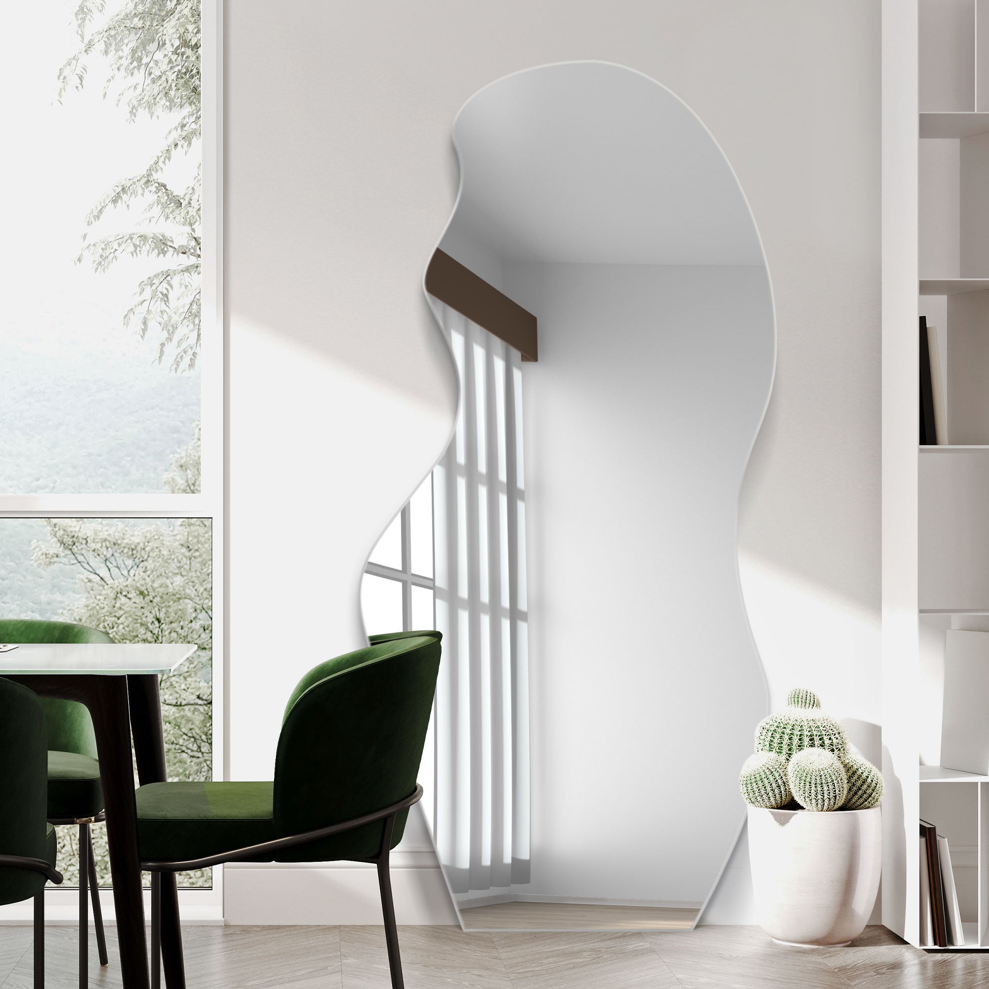 The Lacuna - Frameless Pond Leaner / Wall Mirror 67" X 32" (170CM X 80CM) (15010566046074)