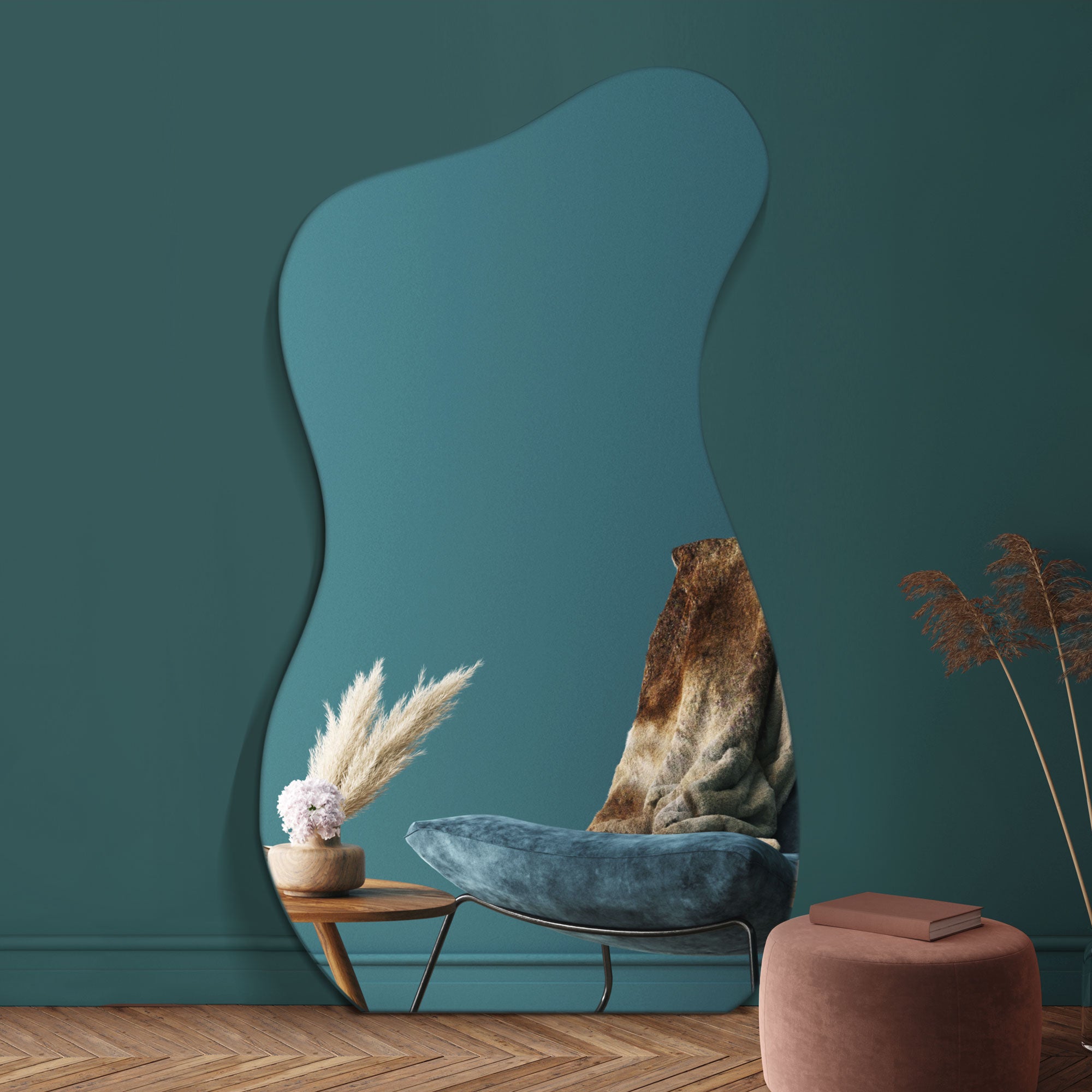 The Lacuna - Frameless Pond Leaner / Wall Mirror 55" X 24" (140CM X 60CM) (15010566144378)