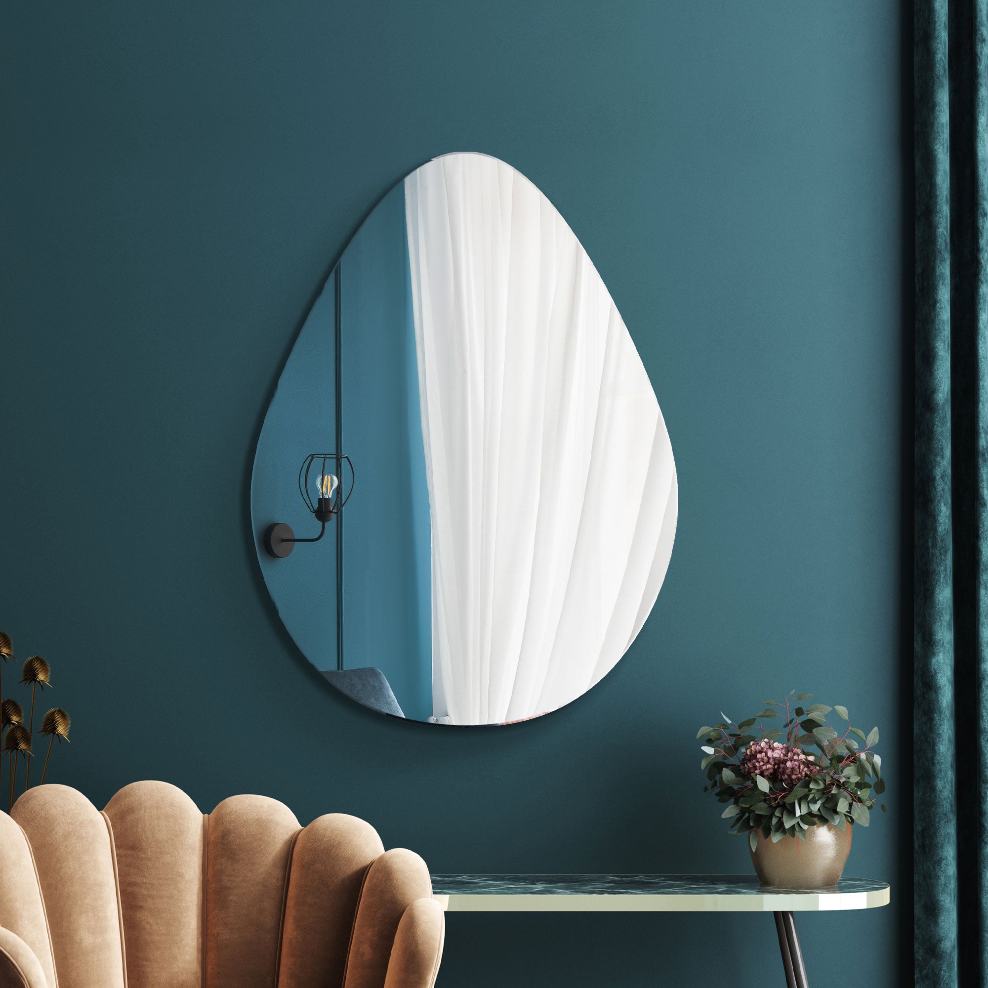 The Lapillus - Frameless Pebble Wall Mirror 30" X 20" (76CM X 50CM) (15010566209914)