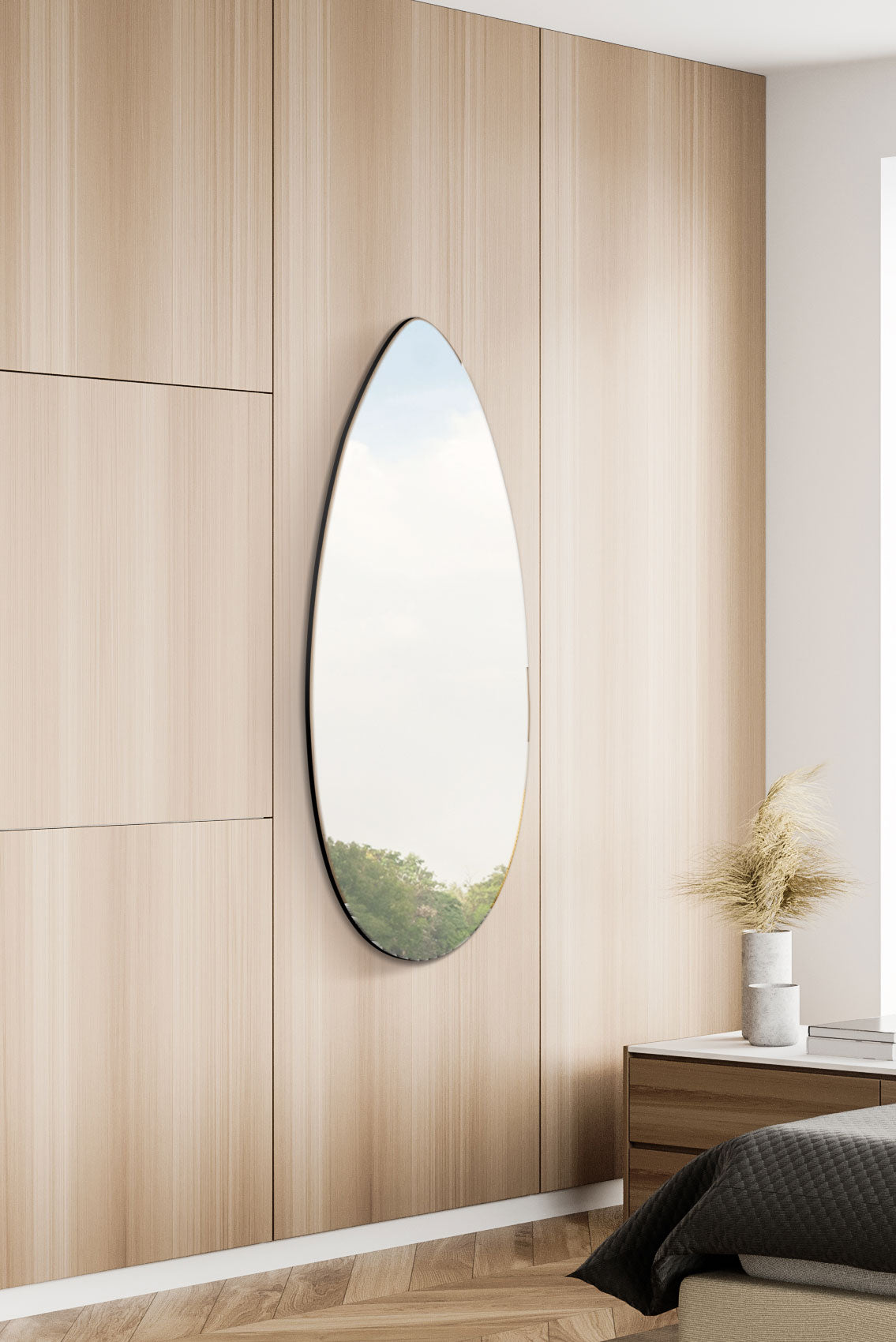 The Tear Drop - Frameless Glass Wall Mirror 47" X 18" (120CM X 45CM) (15010566308218)