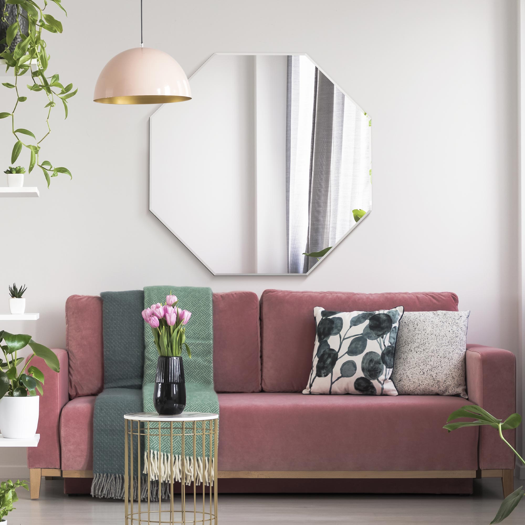 The Octa - All Glass Modern Bevelled Octagonal Wall Mirror 31" X 31" (80x80CM) (15010566668666)