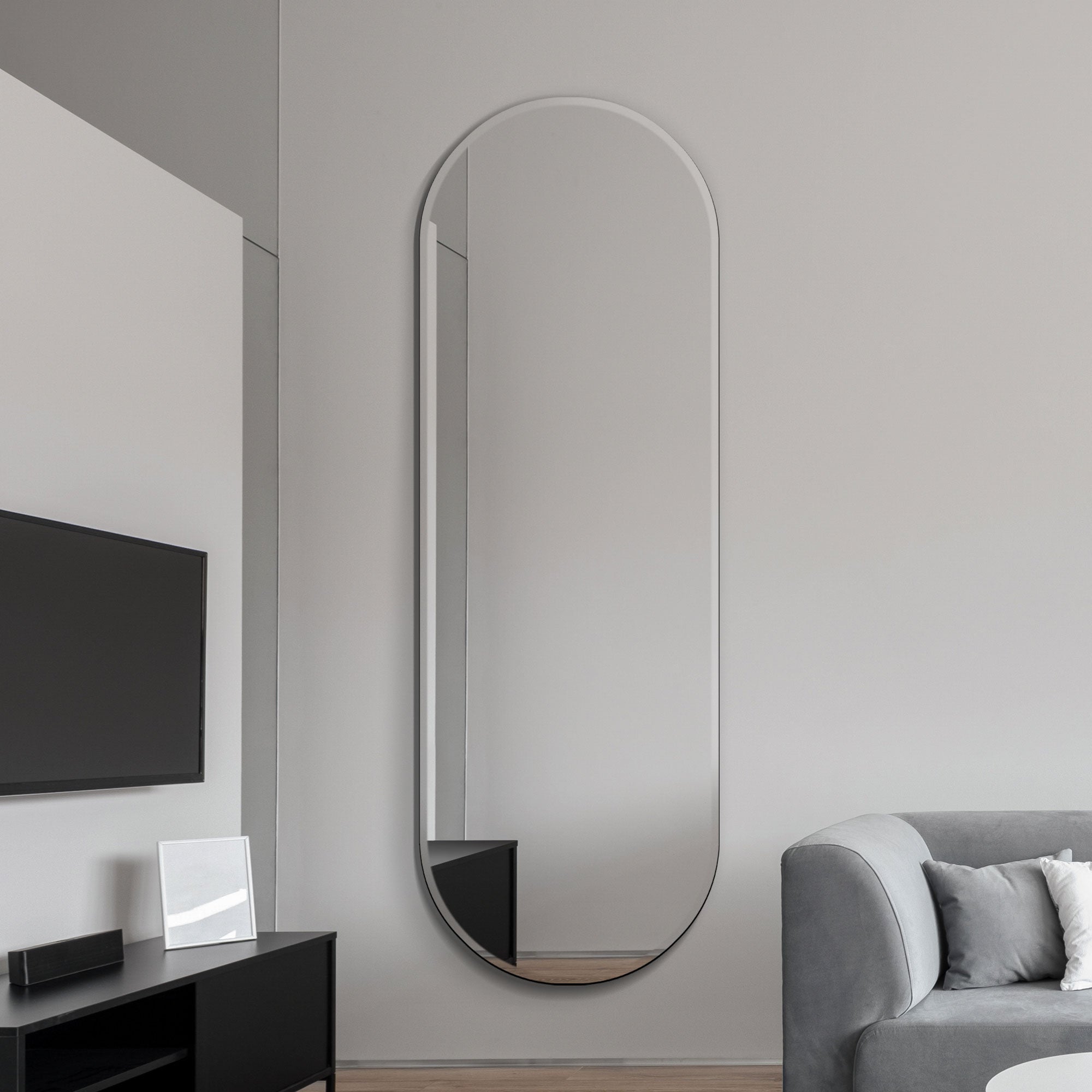 The Lacuna - Frameless Pond Wall Mirror 71" X 26" (180x65CM) (15010568143226)
