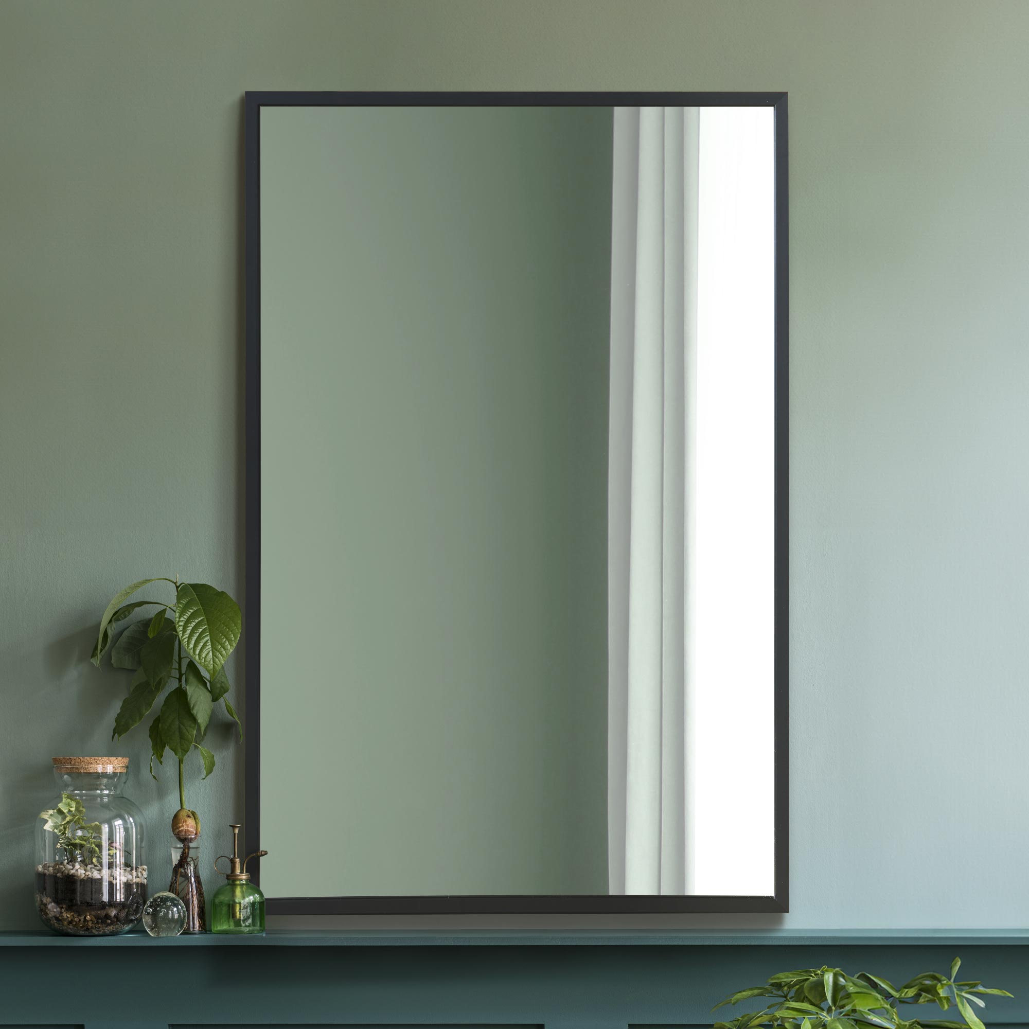 The Artus - Black Aluminium Edged Wall Mirror 16" X 24" (40CM X 60CM) (15010568175994)