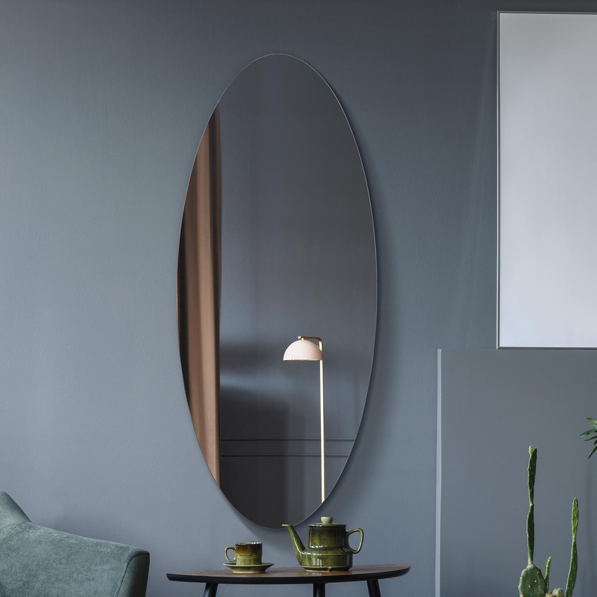 The Ovale - Frameless Oval Wall Mirror 47" X 20" (120x50CM) (15010568307066)