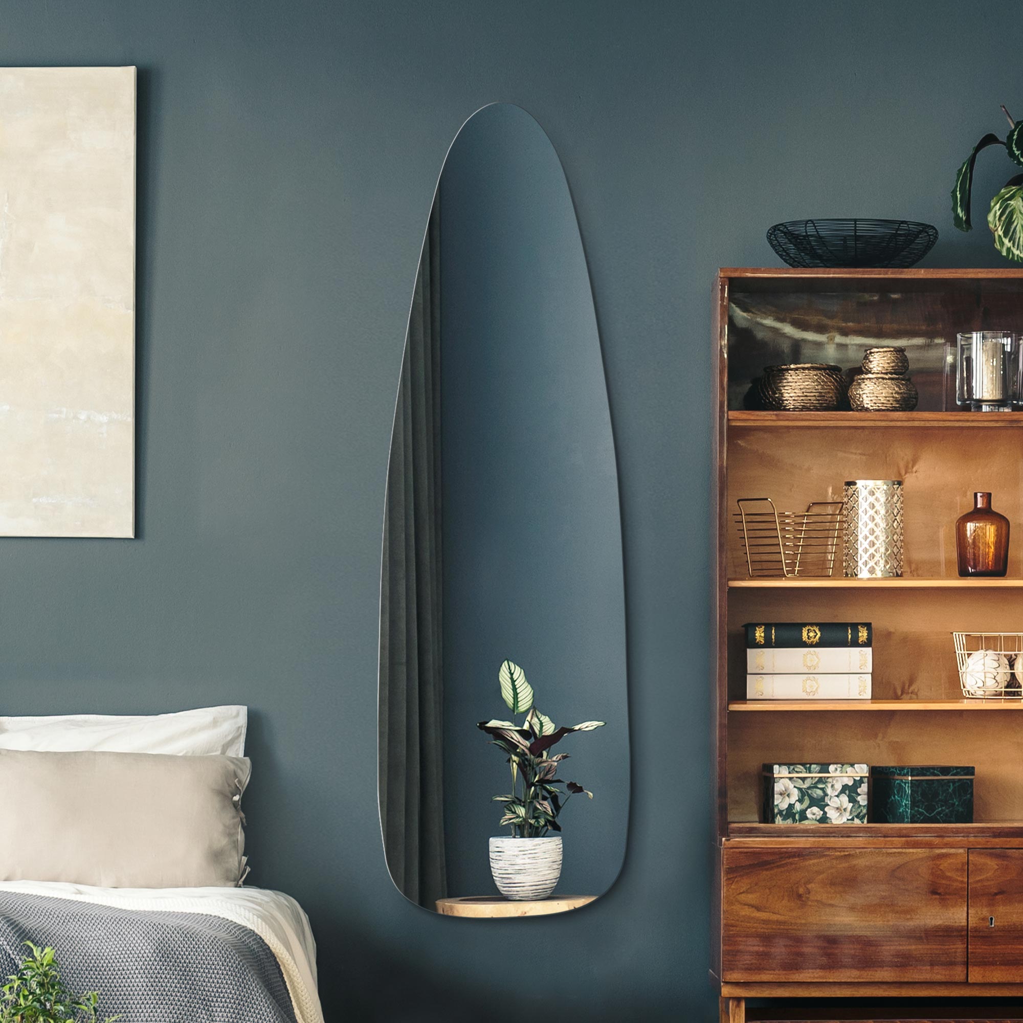 The Lacuna - Frameless Pond Wall Mirror 61" X 20" (155x50CM) (15010568438138)