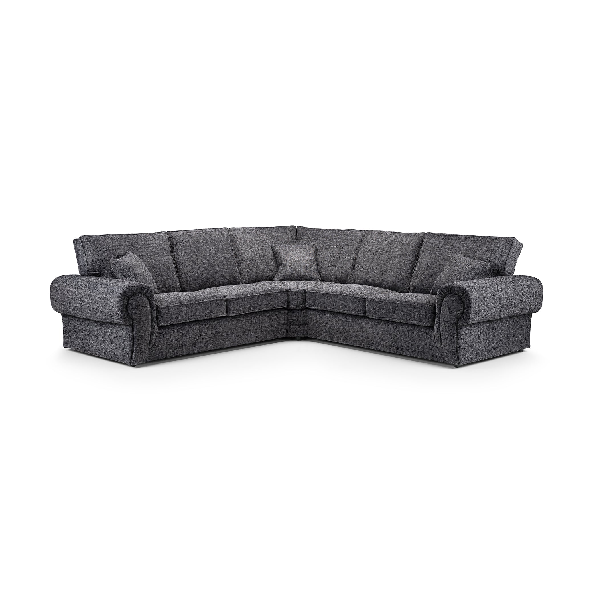 York Sofa Grey Large Corner - Front view (7026903613504)