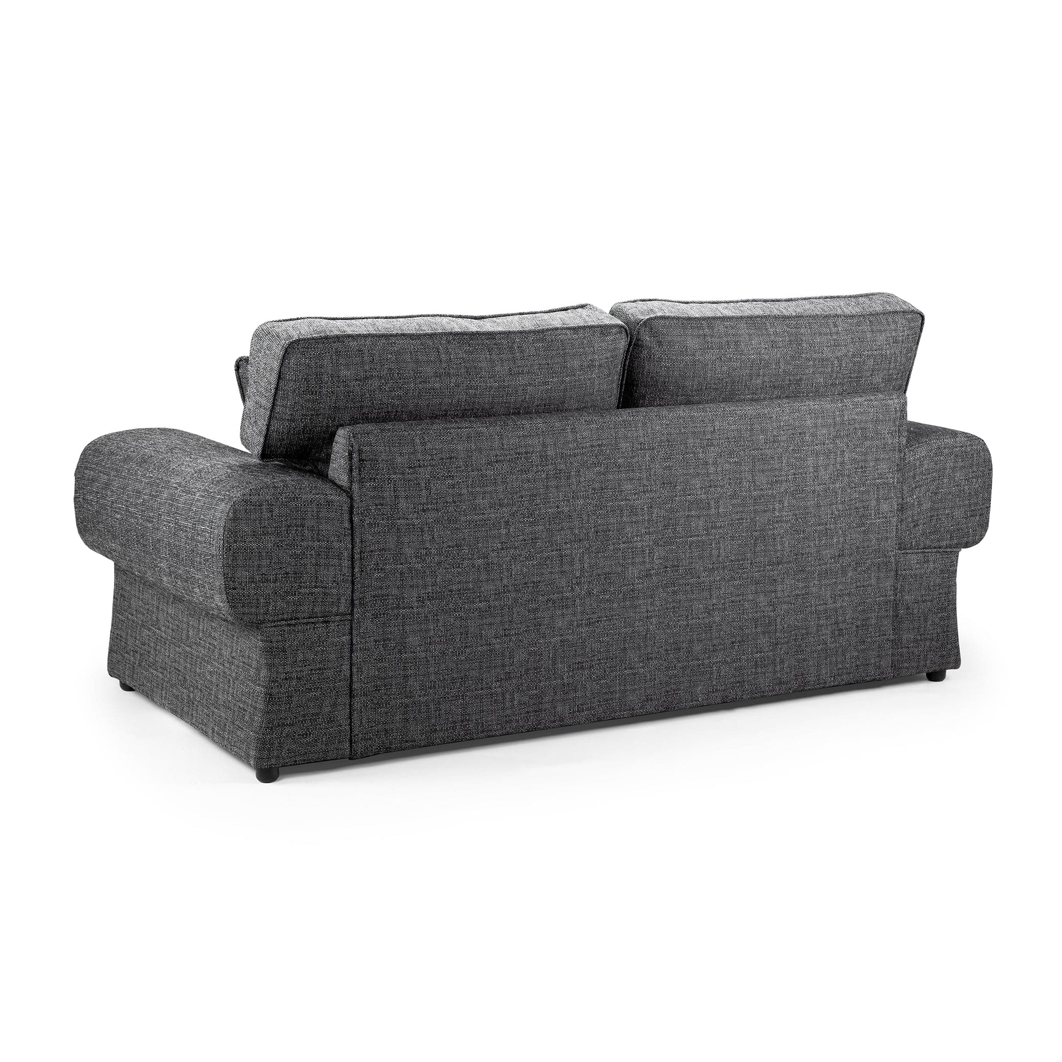 York Sofa Grey Three Seater - Back view (7026903810112)