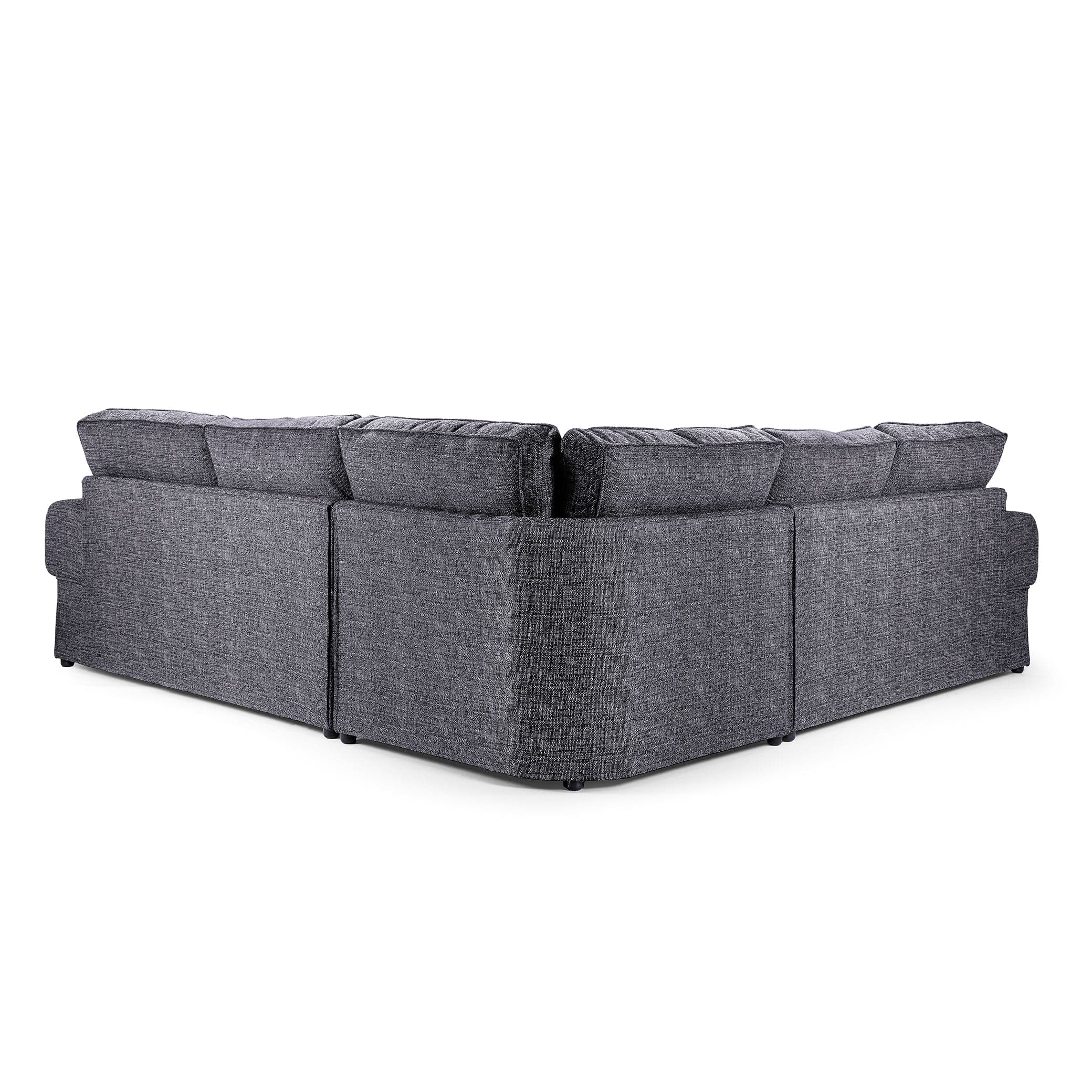 York Sofabed Grey Large Corner - Back view (7026904236096)