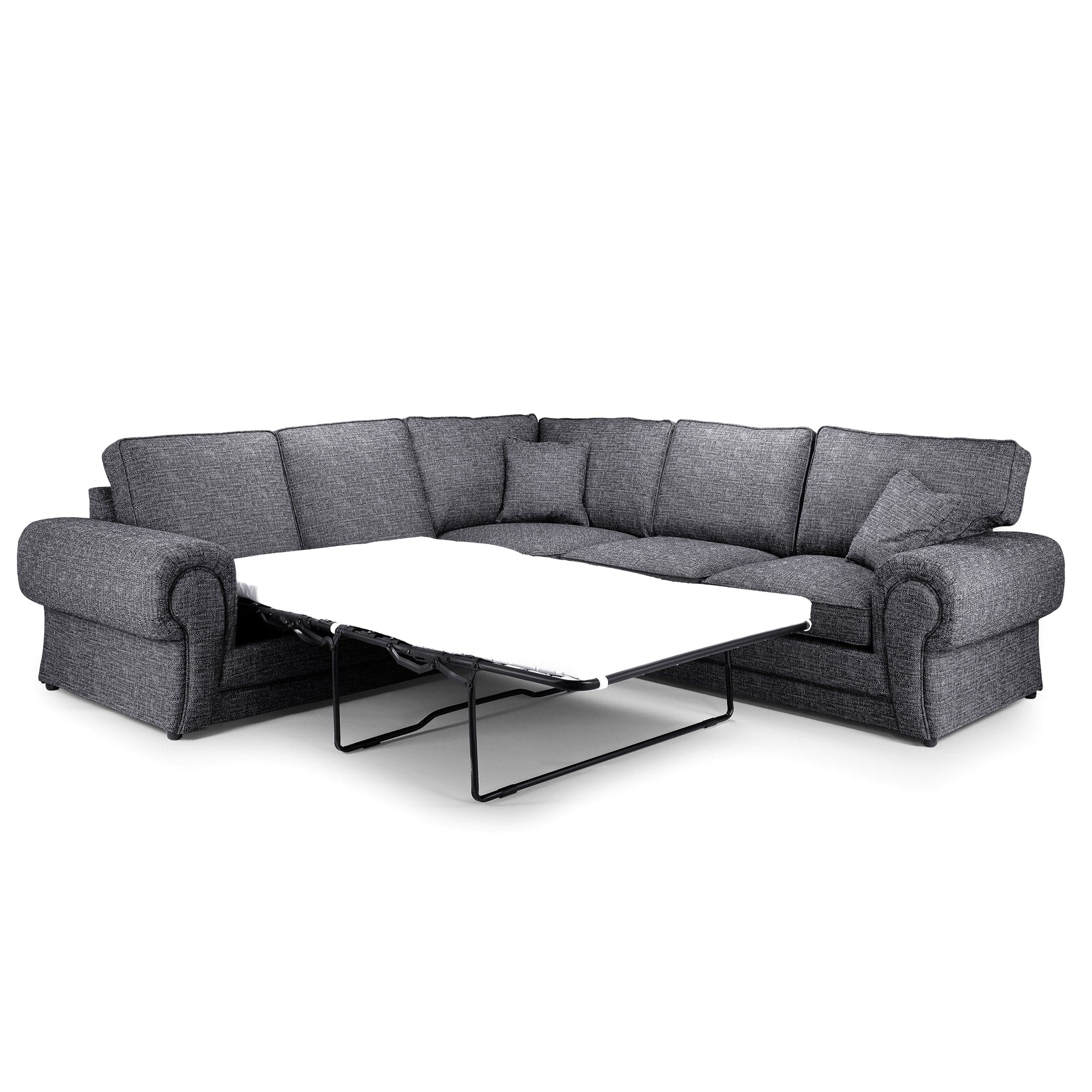 York Sofabed Grey Large Corner - Convertible view (7026904236096)