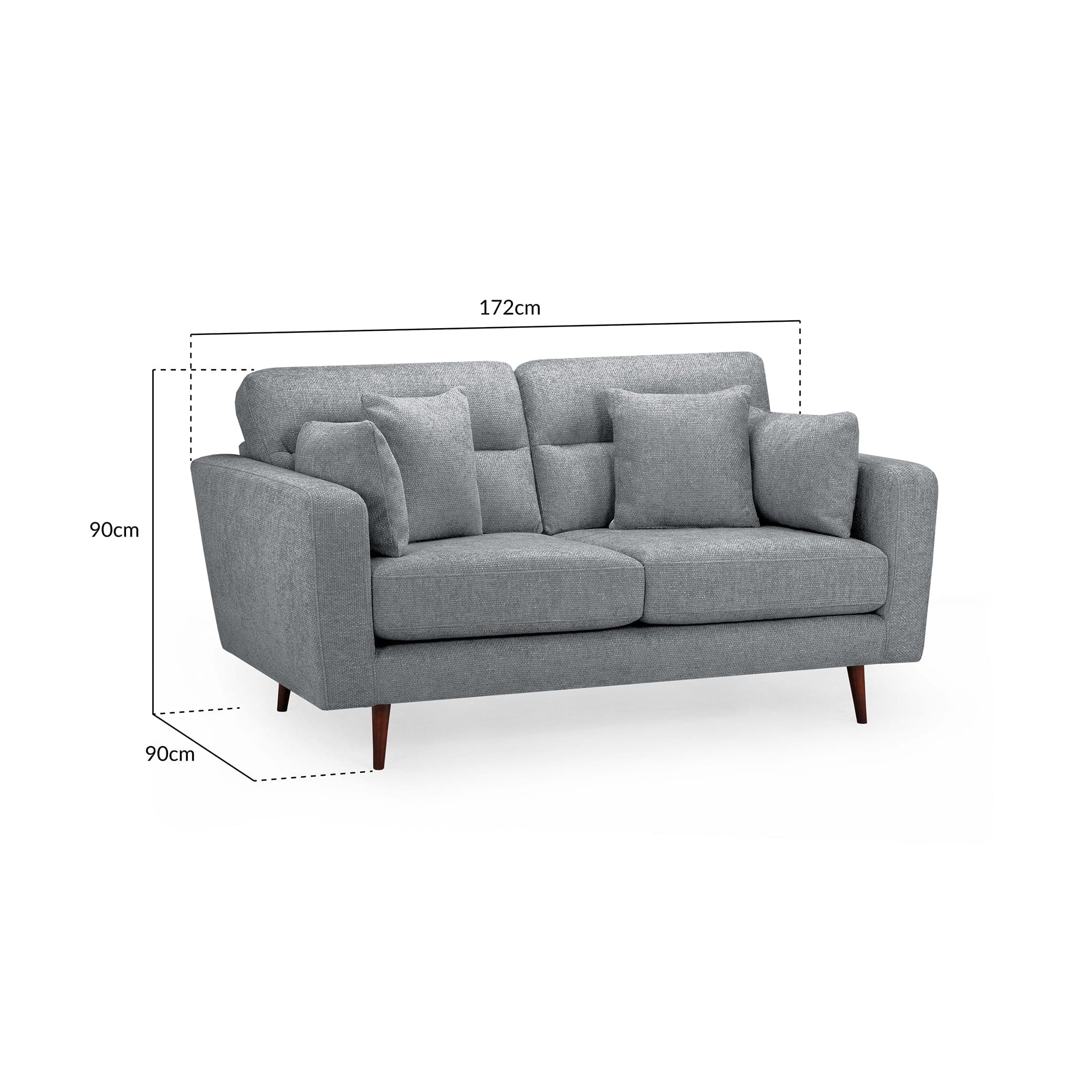 Zenith Sofa Grey 2 Seater (7026912100416)