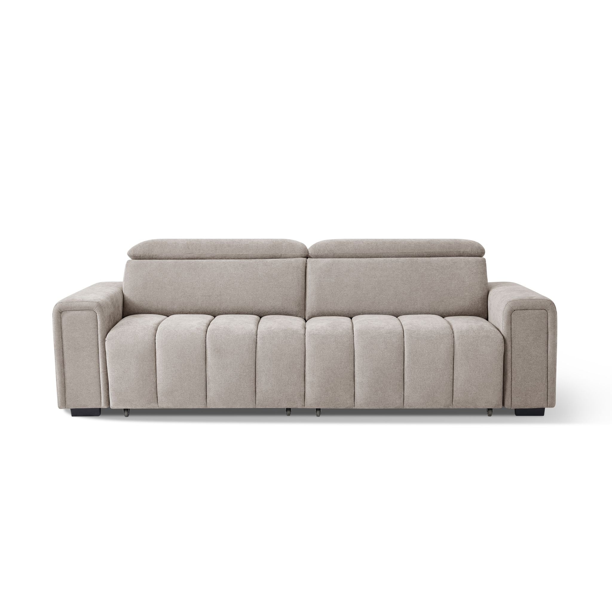 April Electric Sofabed Beige 3 Seater - White Background