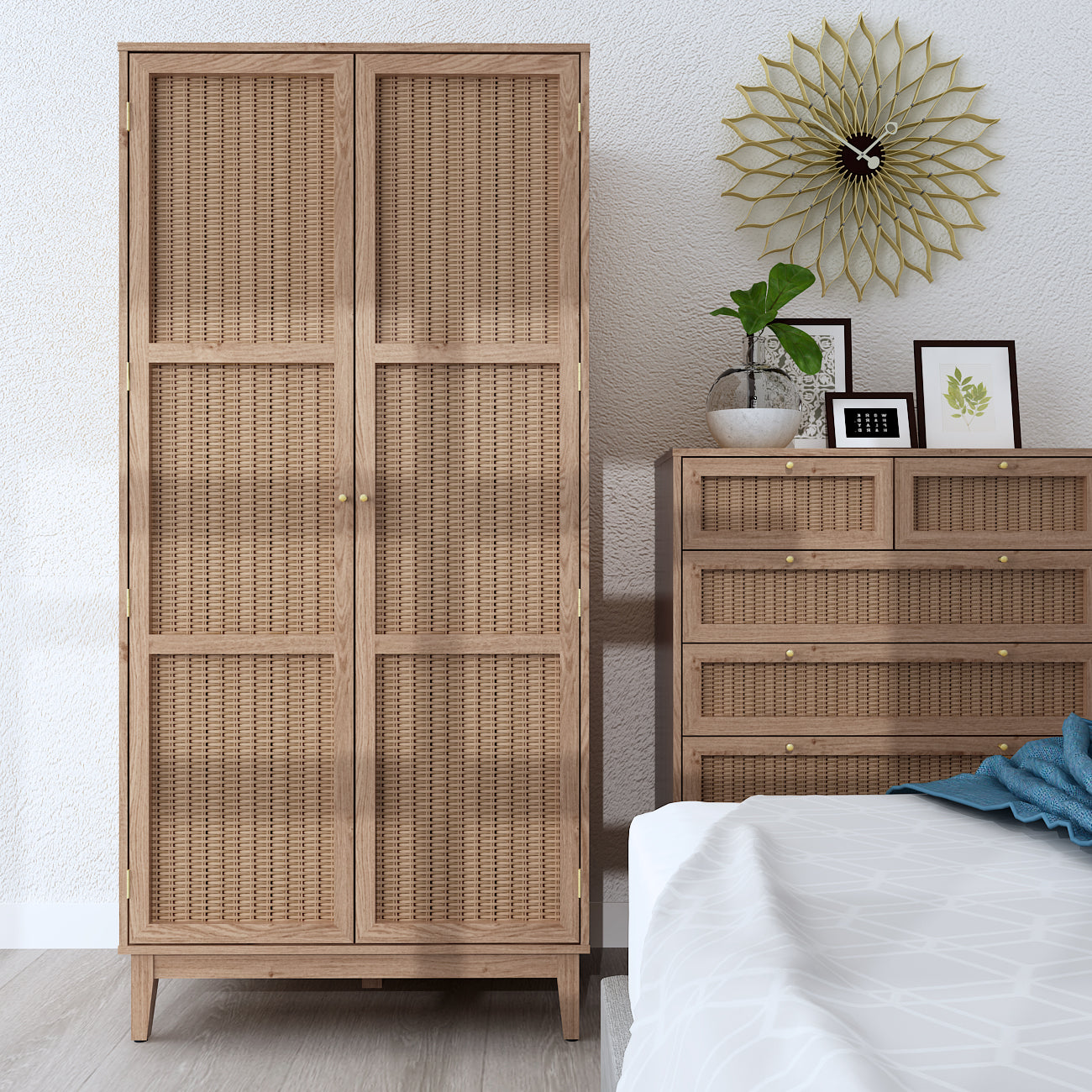 BORDEAUX 2DOOR WARDROBE (2PACKS) (14969133531514)