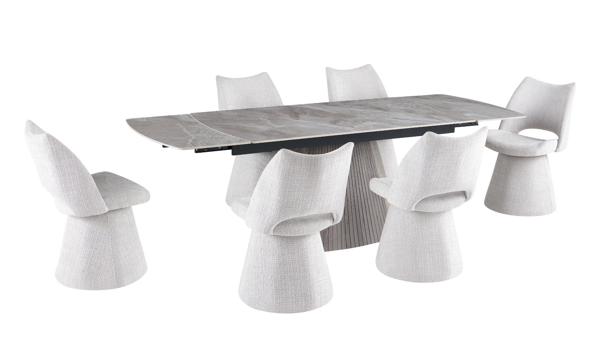 Monte Carlo Extending Dining Table in Grey - AMC Furniture