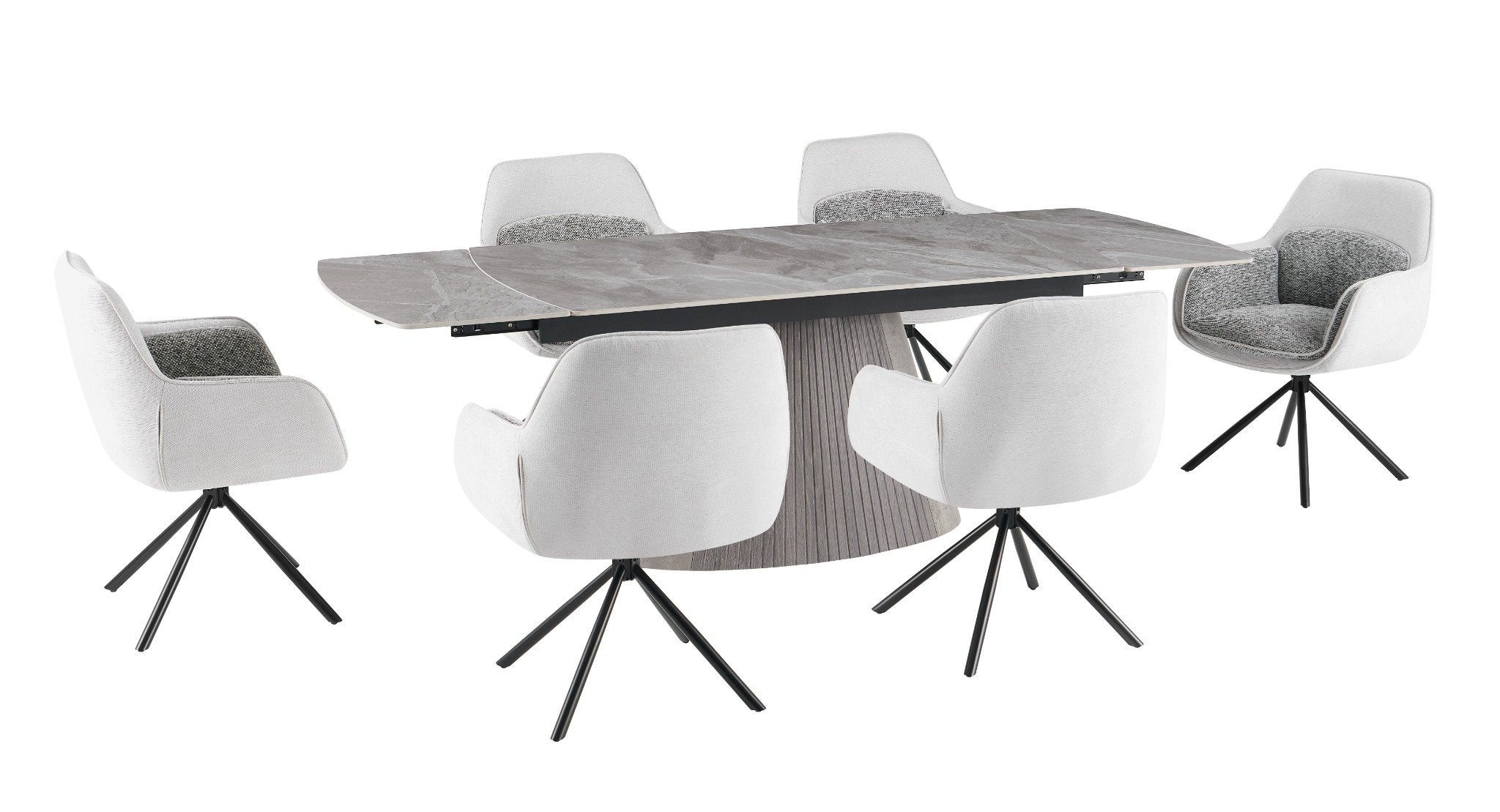 Monte Carlo Extending Dining Table in Grey - AMC Furniture