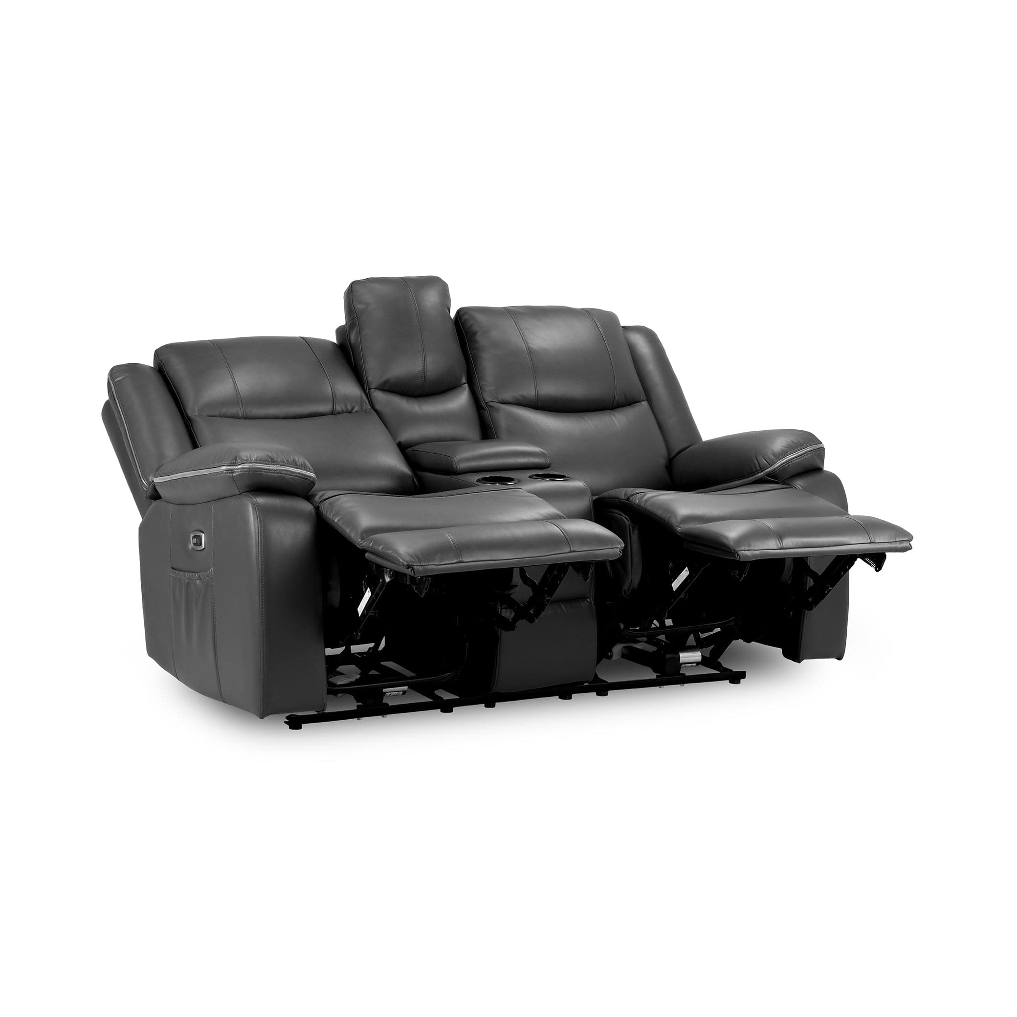 electric recliner sofa fully extended, demonstrating - Dexter (7023520350272)