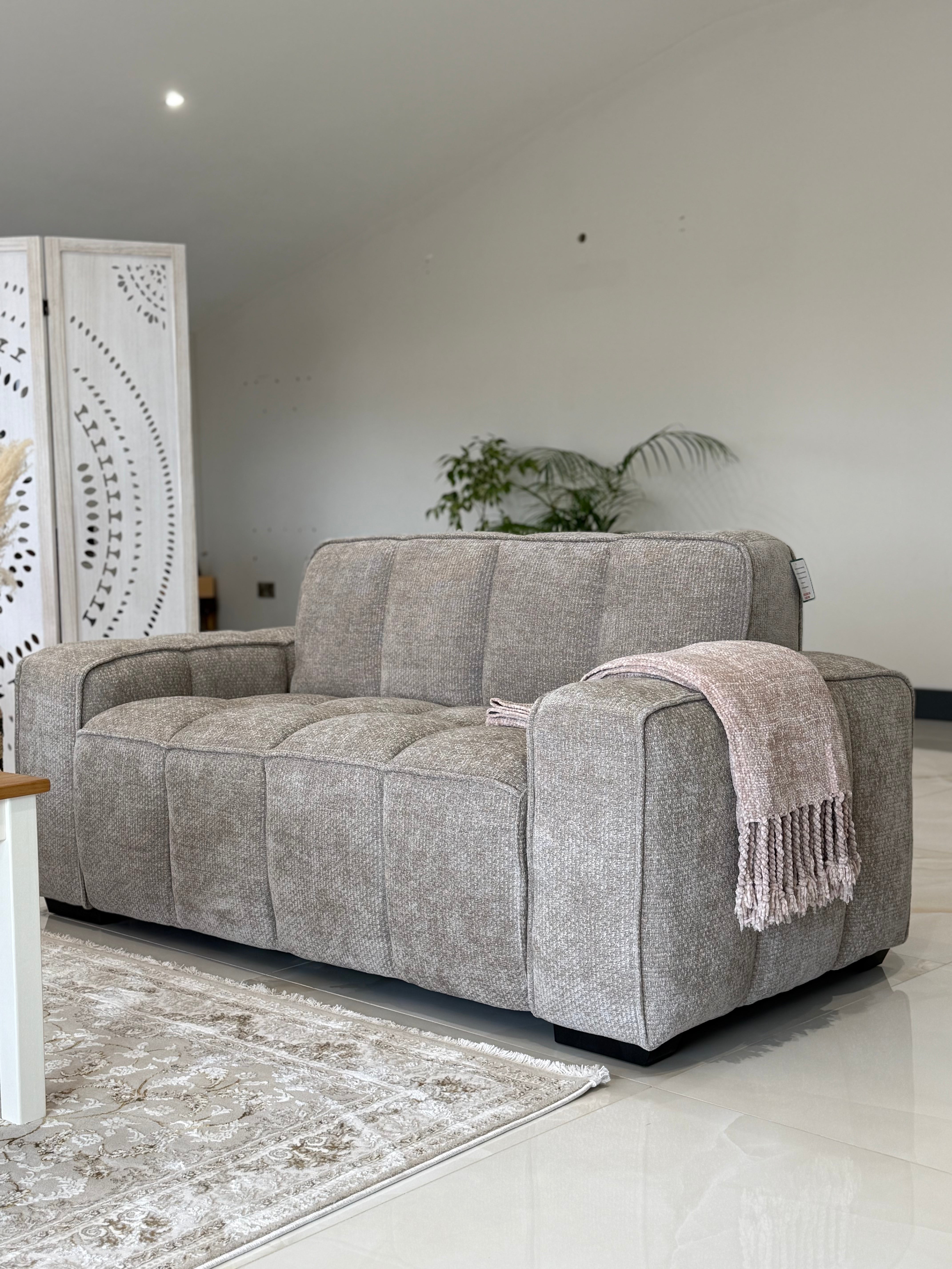 Romy 2 Seater Sofa in Beige - Lifestyle View 2
