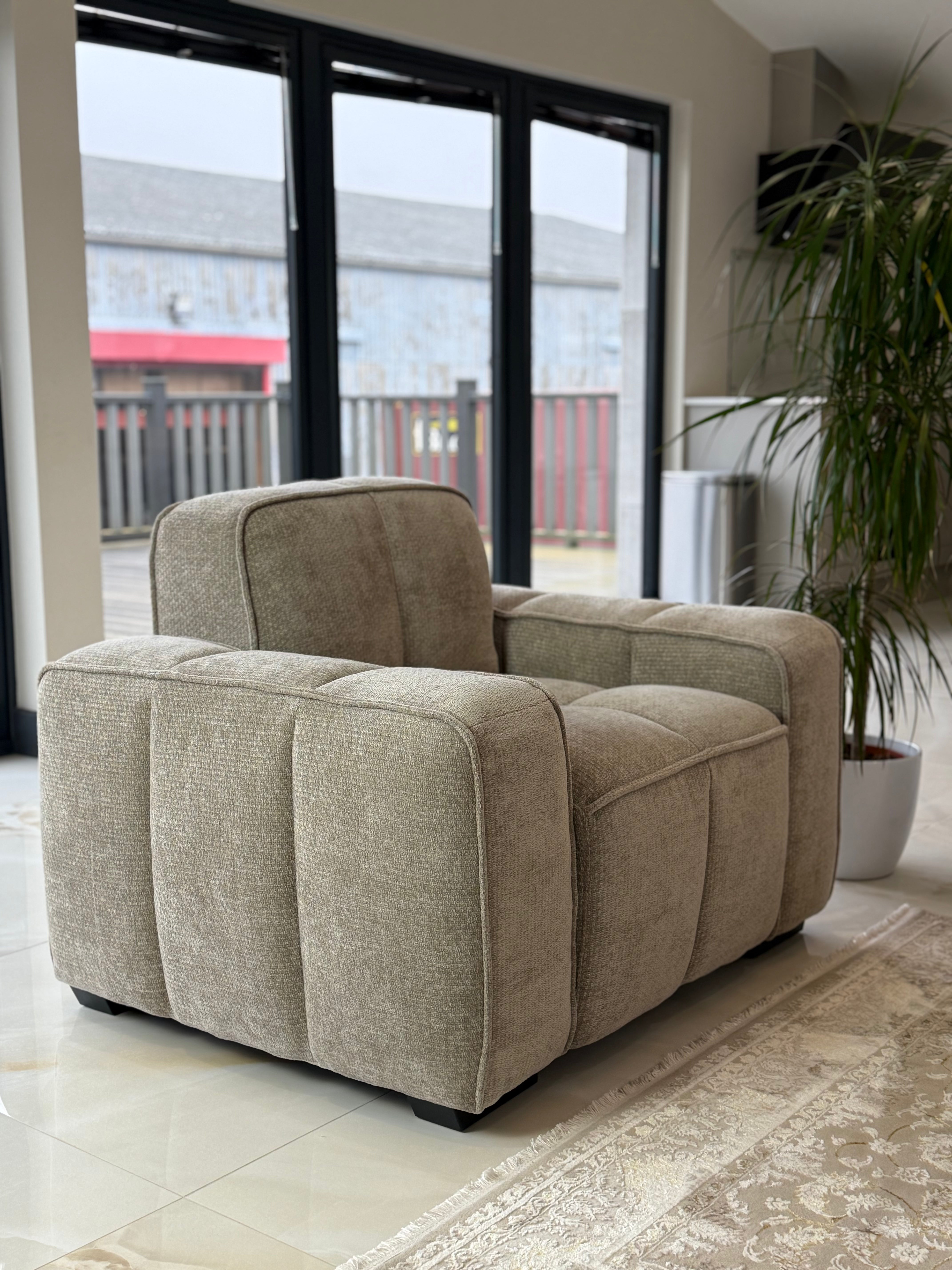 Romy Armchair in Beige - Lifestyle View 1