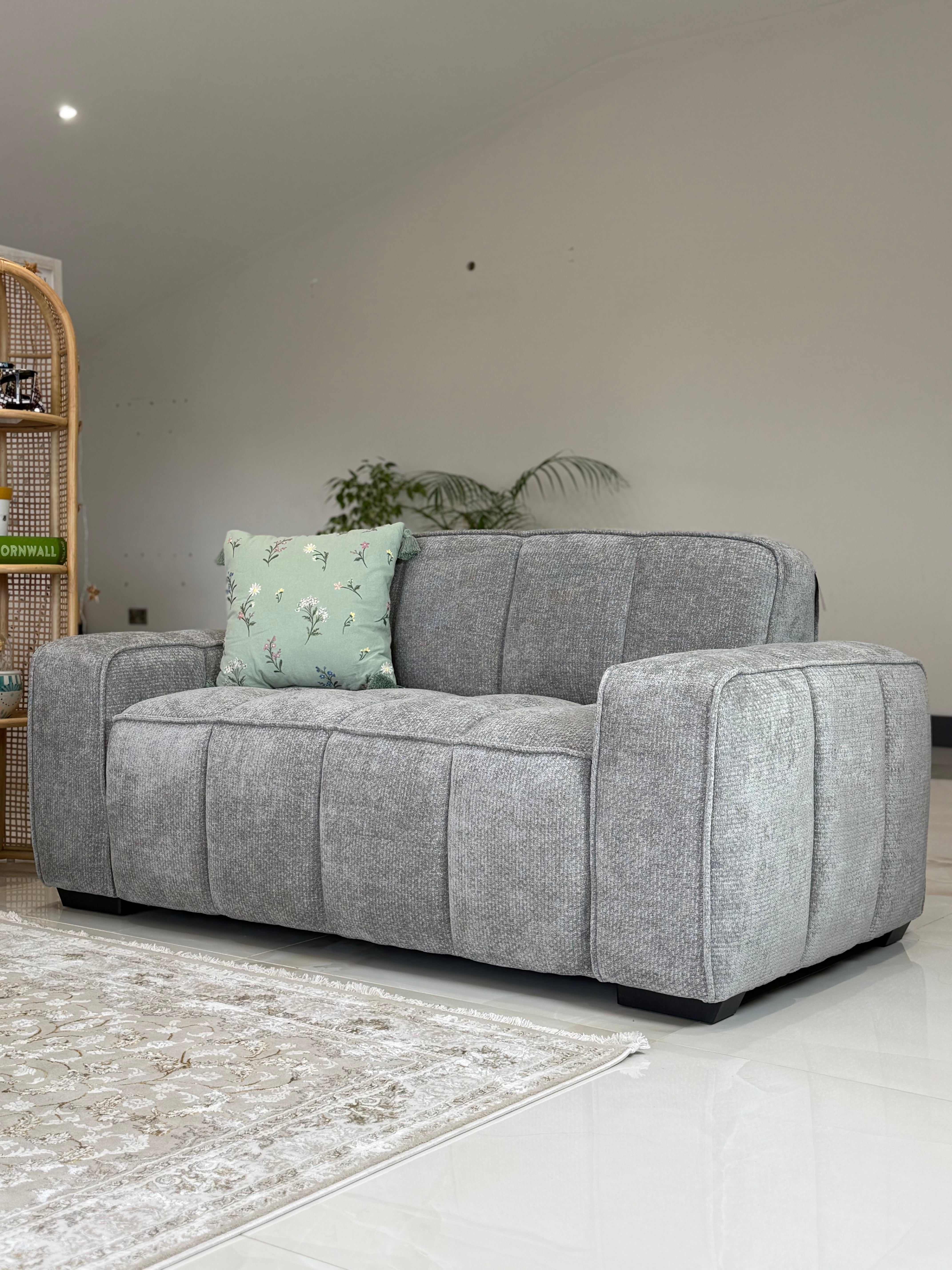 Romy 2 Seater Sofa in Grey - Lifestyle View 1