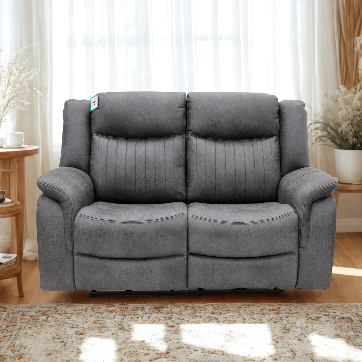 Strand Electric Recliner Sofa Grey 2 Seater - AMC Furniture