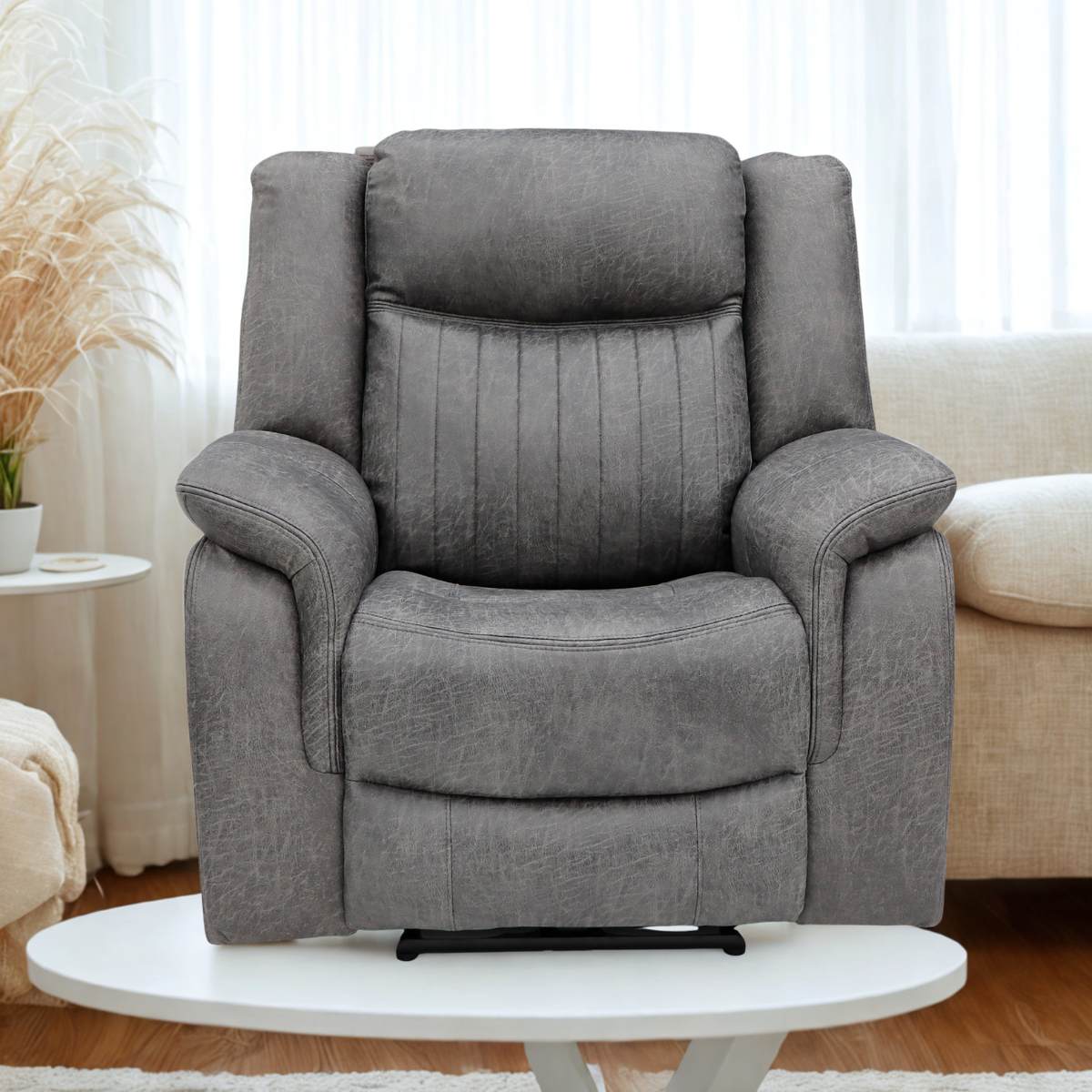 Strand Electric Recliner Sofa Grey Armchair - AMC Furniture