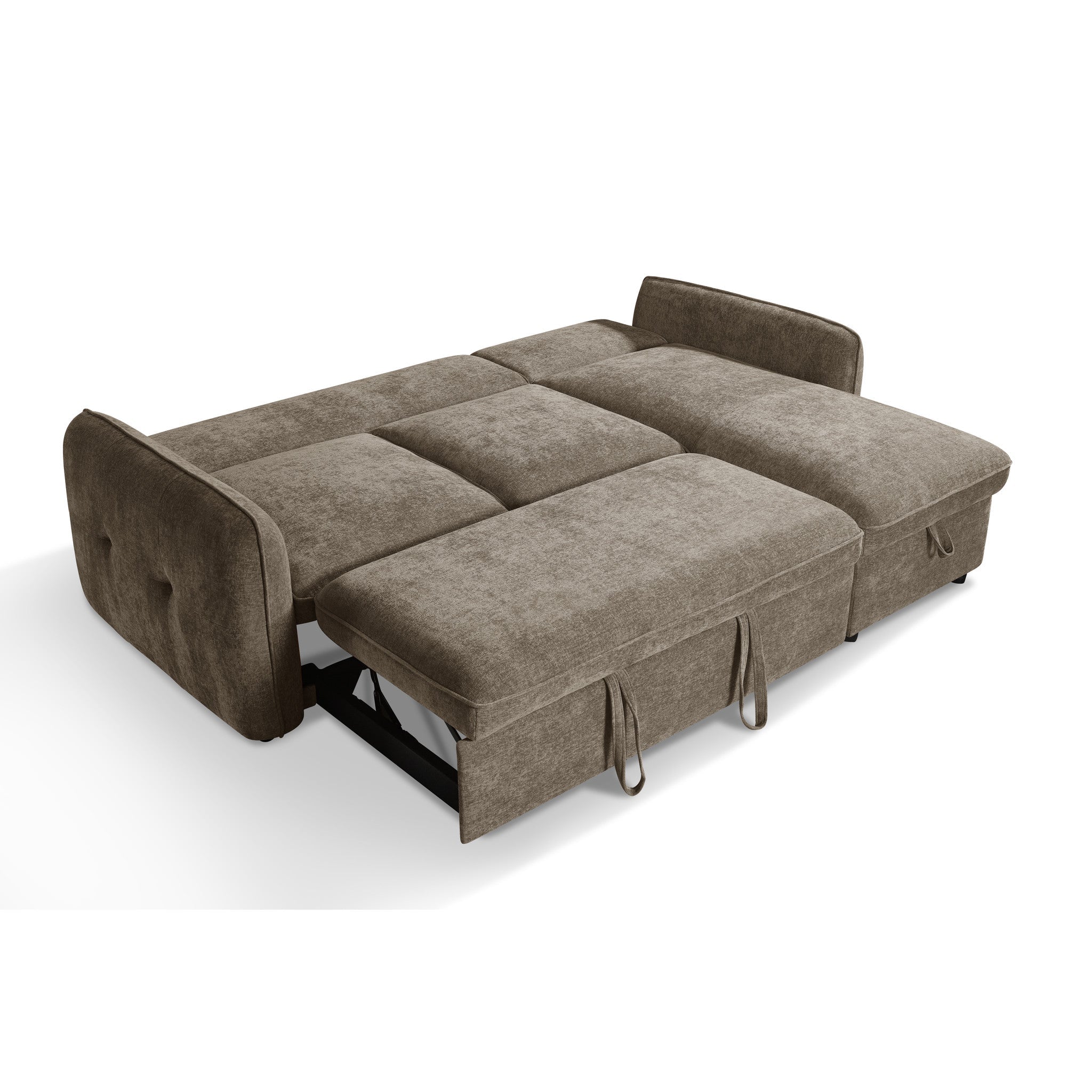 Thea Universal Corner Sofa Bed - Brown - Studio View 3