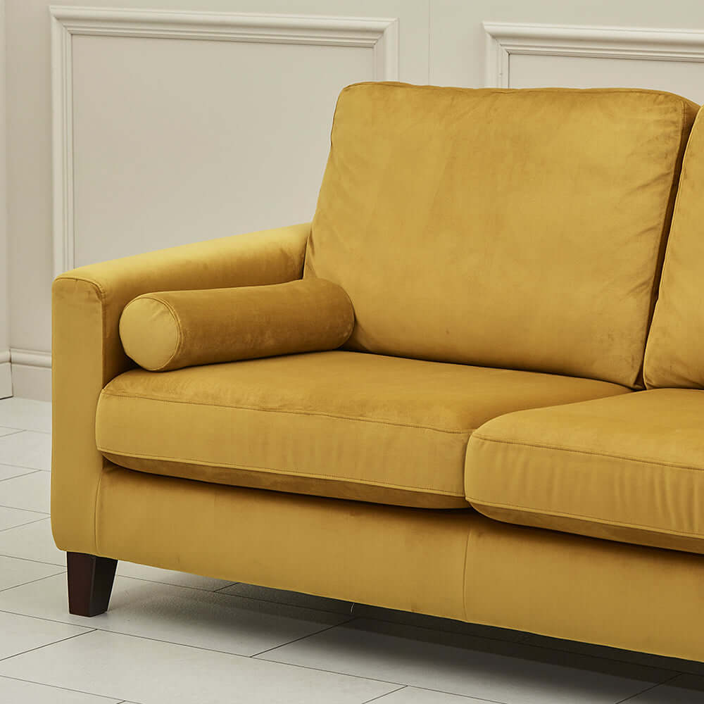Bailey 3 Seater Sofa - Mustard right side corner view (5856056901696)