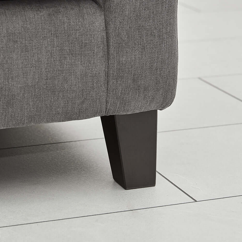 Bailey 3 Seater Sofa - side angle view grey (5856056901696)