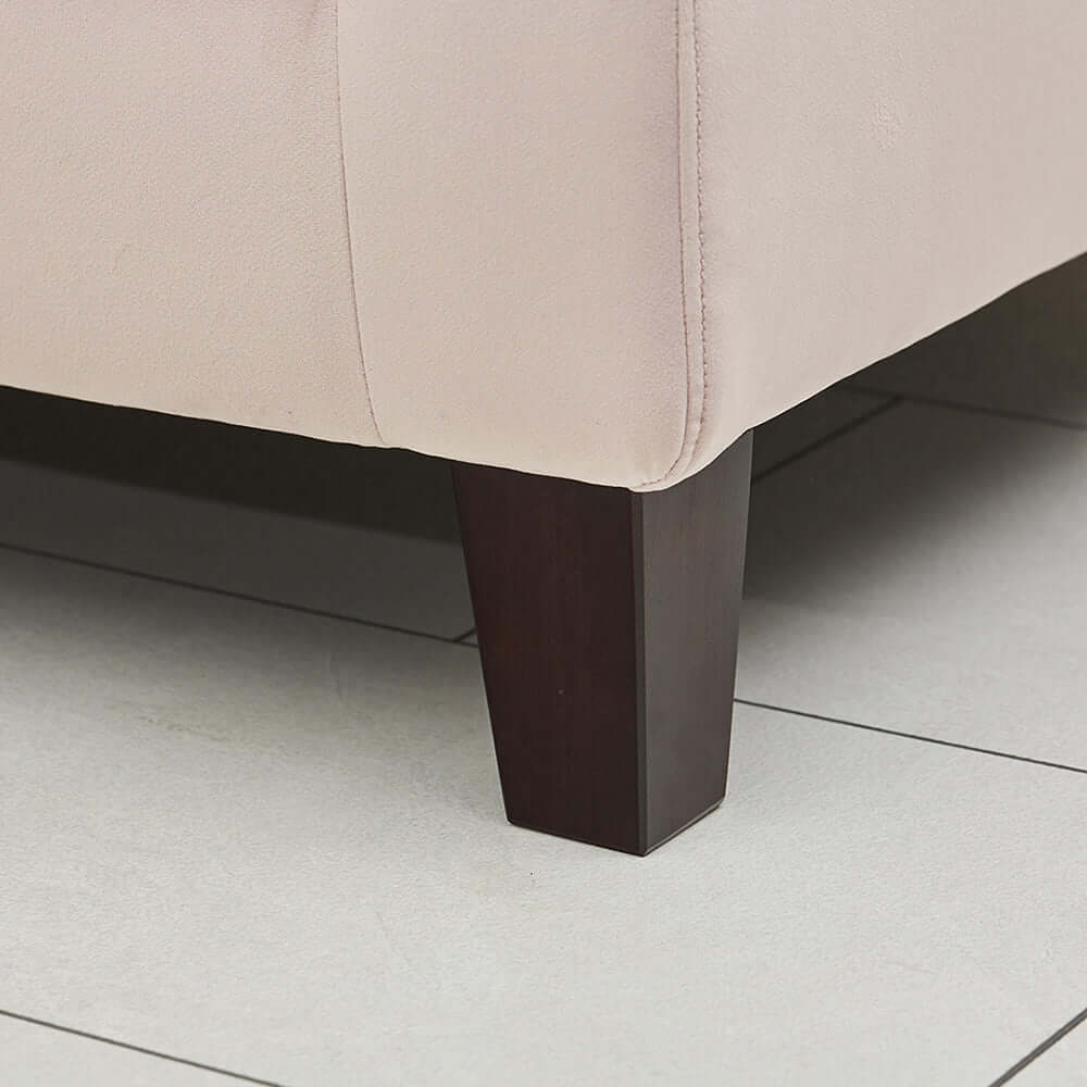 Bailey 3 Seater Sofa - side corner view beige (5856056901696)