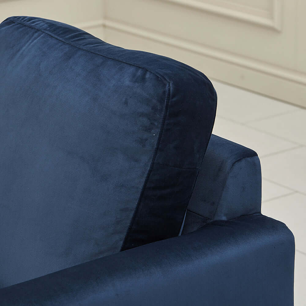 Bailey Armchair - Blue upper cushion view (5861735137344)